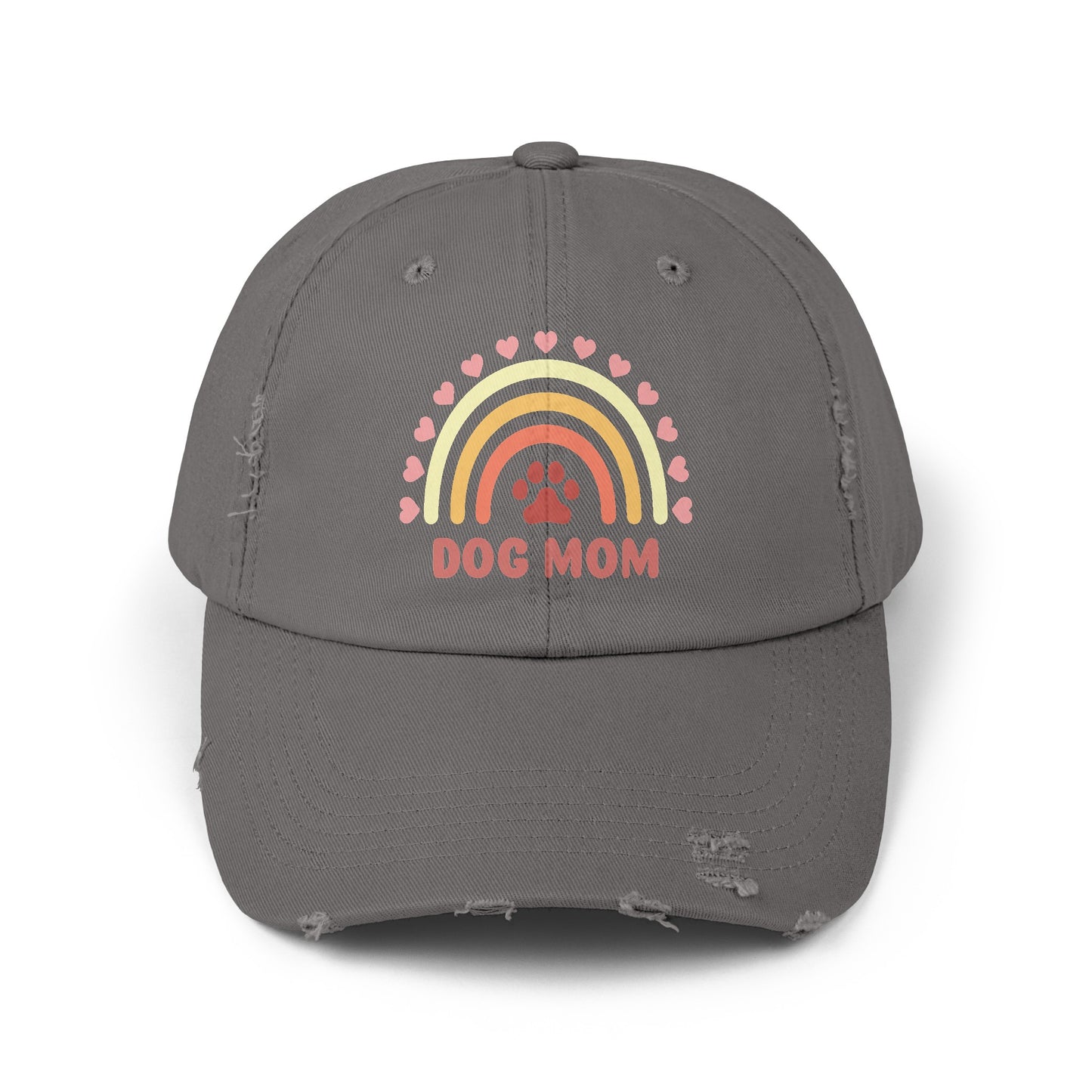 Dog Mom Unisex Distressed Cap