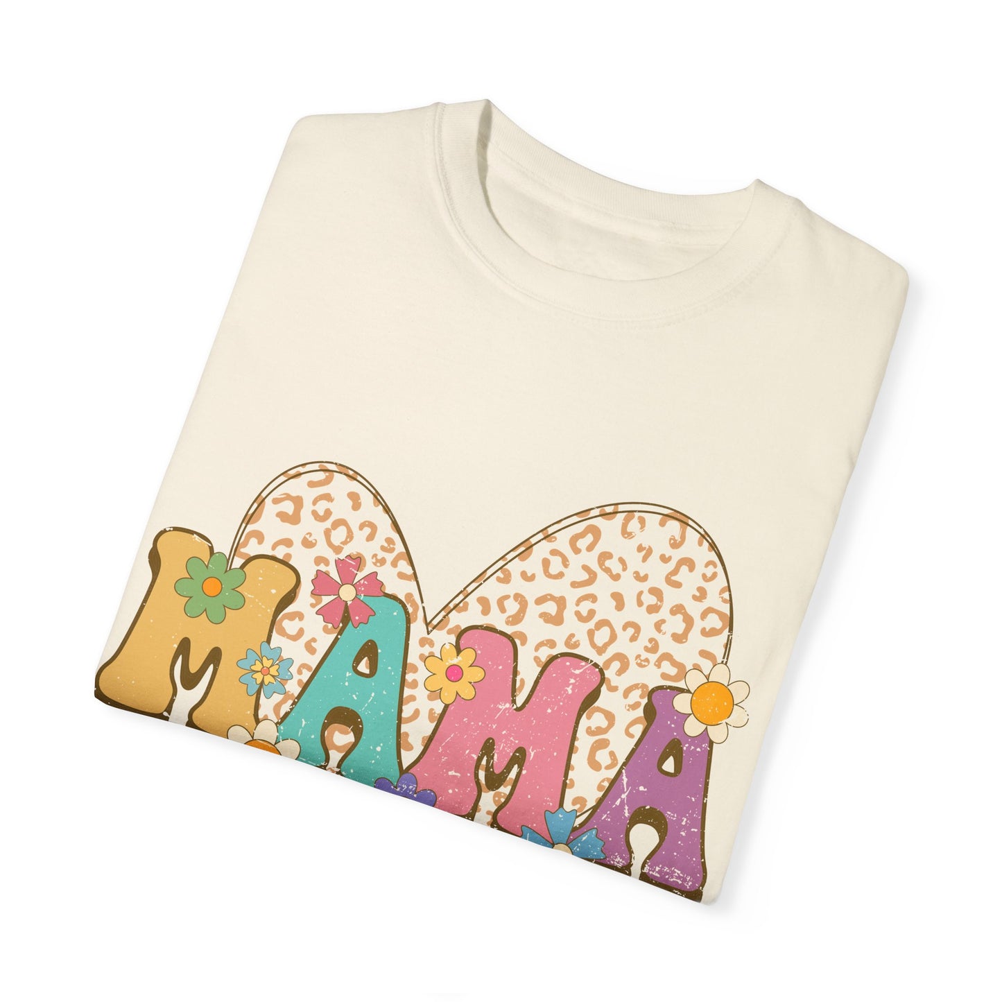Mama Leopard Print Unisex Garment-Dyed T-shirt
