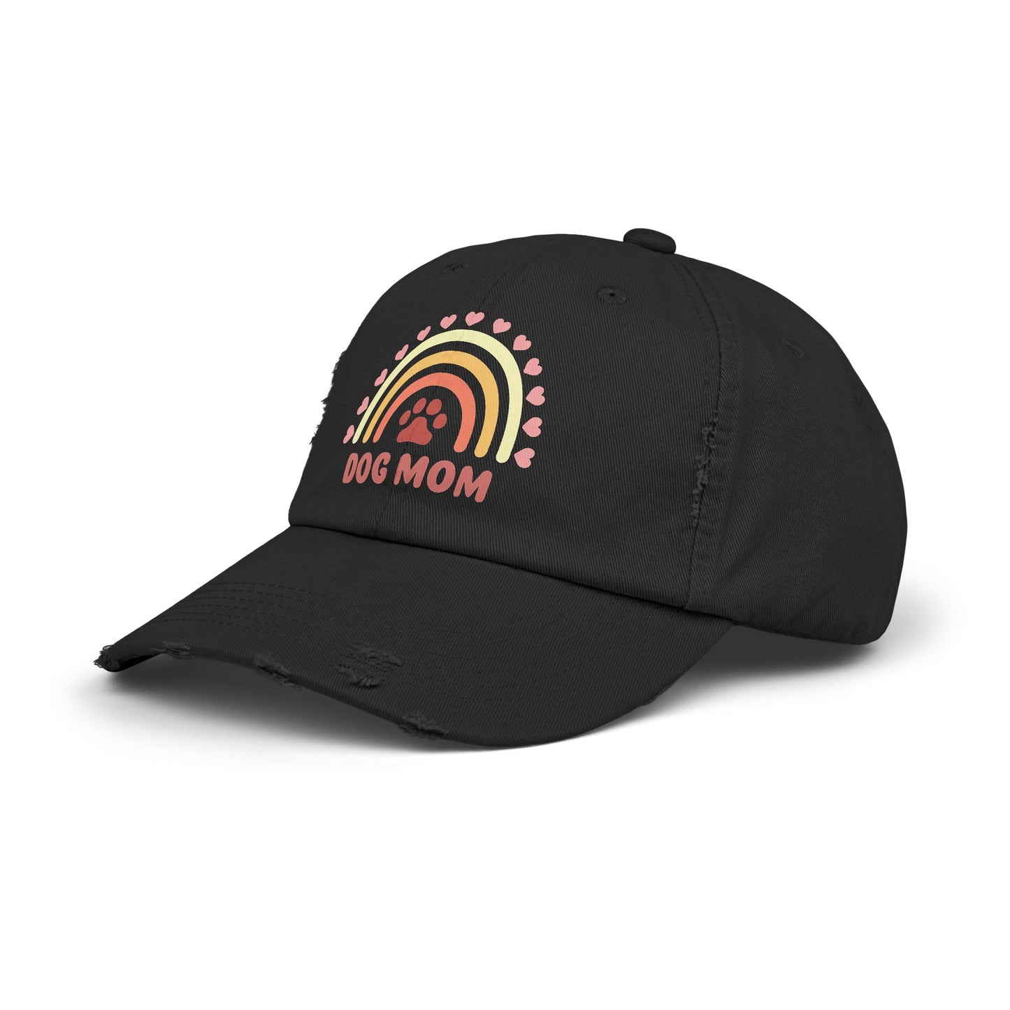 Dog Mom Unisex Distressed Cap
