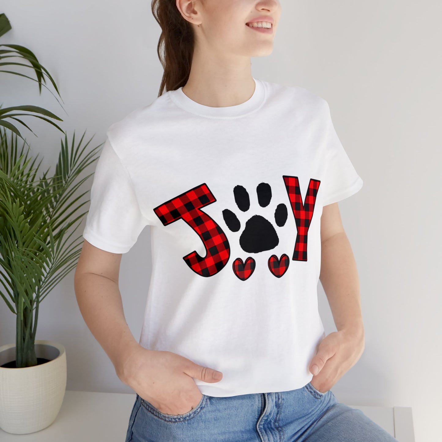 Joy Paw Print Unisex Jersey Short Sleeve Tee