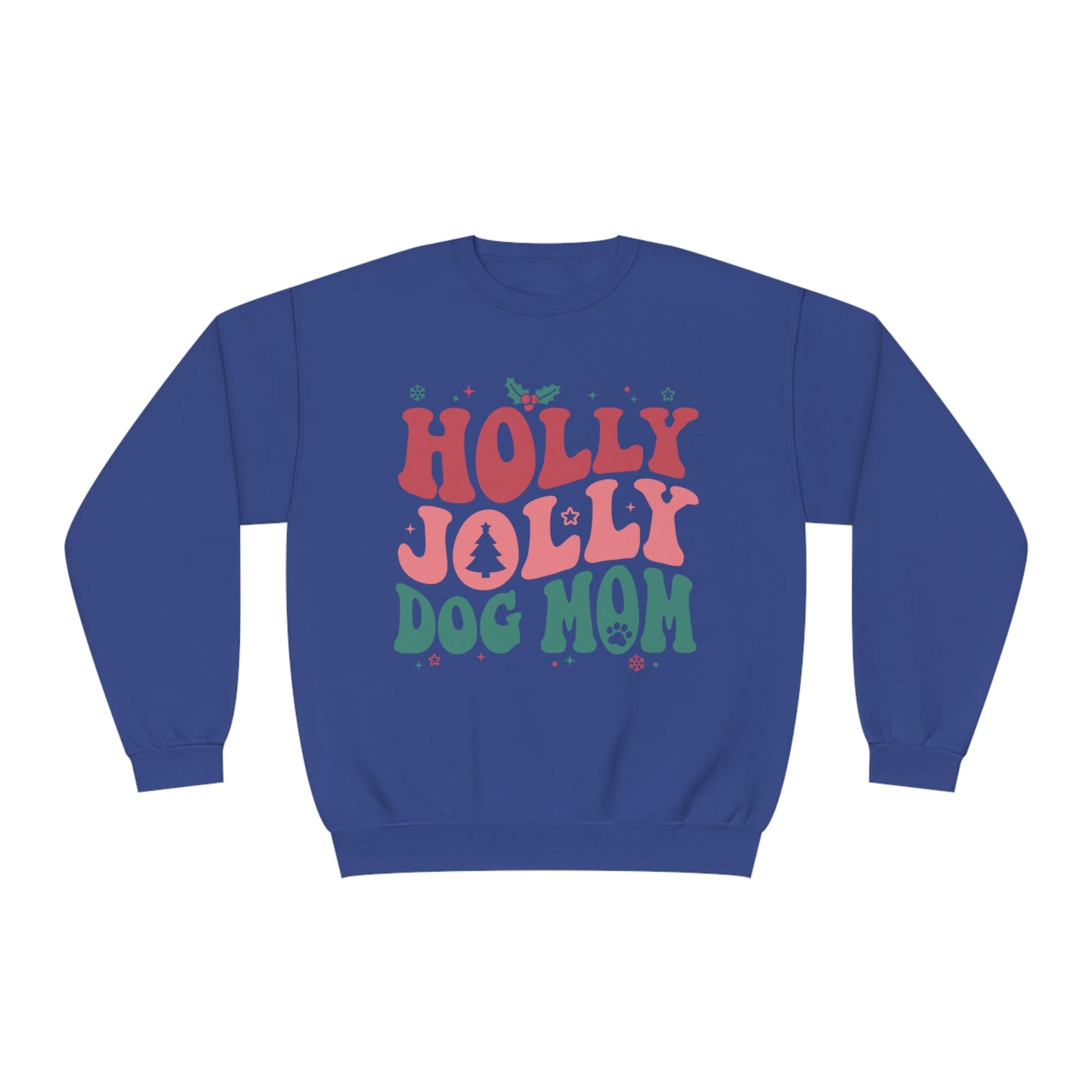 Holly Jolly Dog Mom Unisex NuBlend® Crewneck Sweatshirt