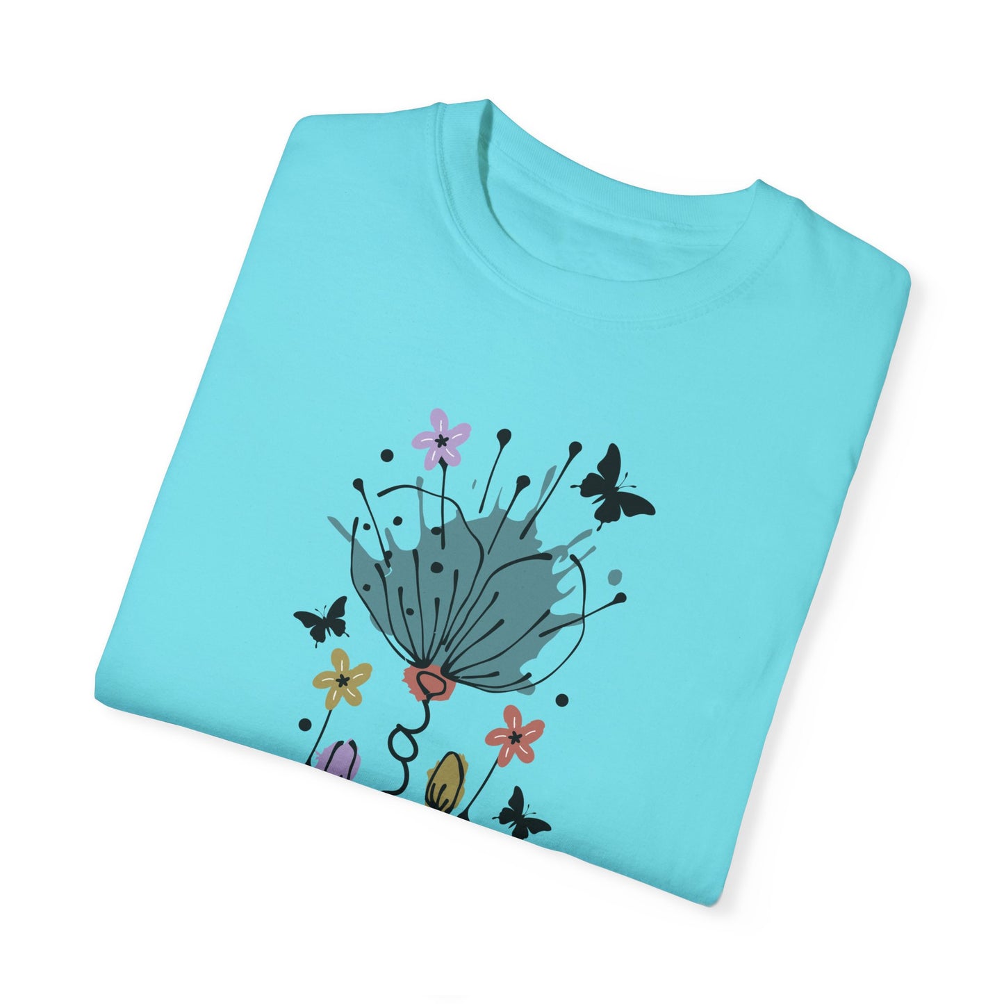Mama Floral Unisex Garment-Dyed T-shirt