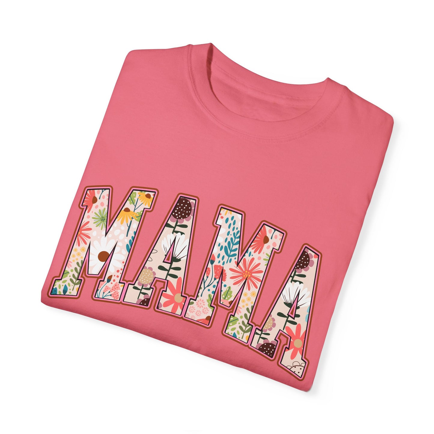 Mama Floral Unisex Garment-Dyed T-shirt