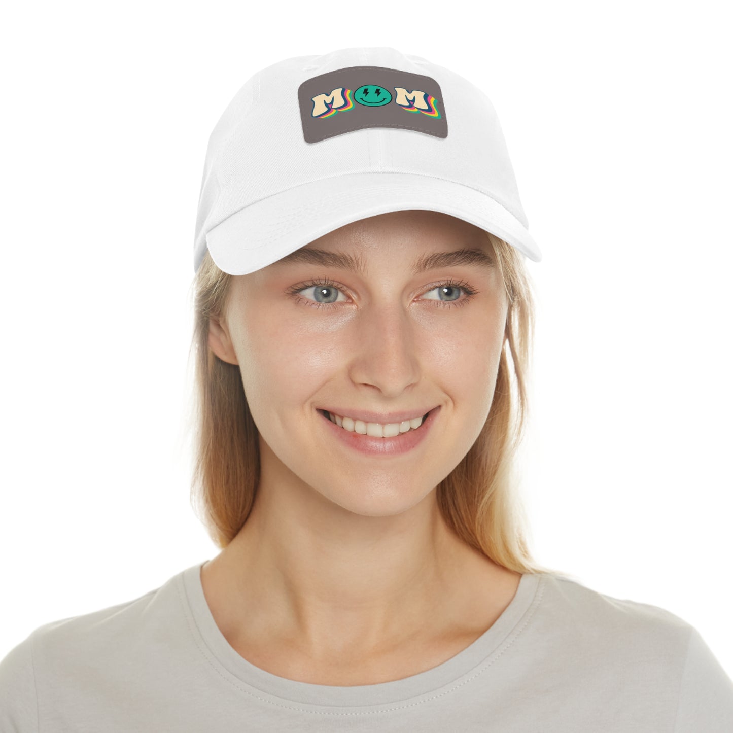 Mom Hat with Leather Patch (Rectangle)
