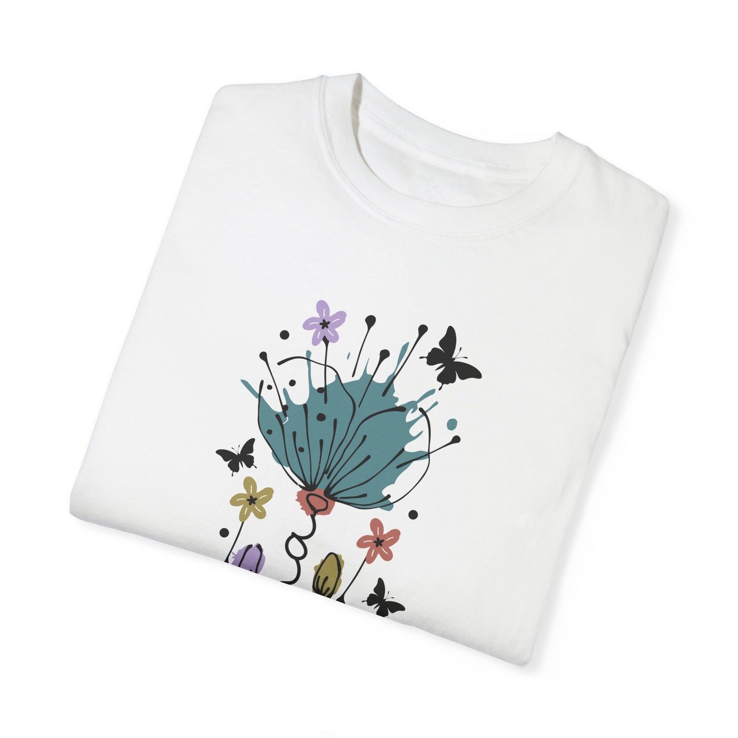 Mama Floral Unisex Garment-Dyed T-shirt