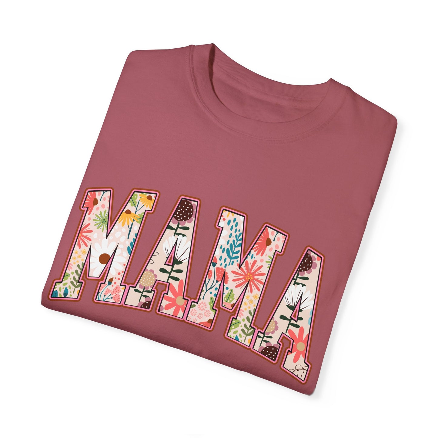 Mama Floral Unisex Garment-Dyed T-shirt