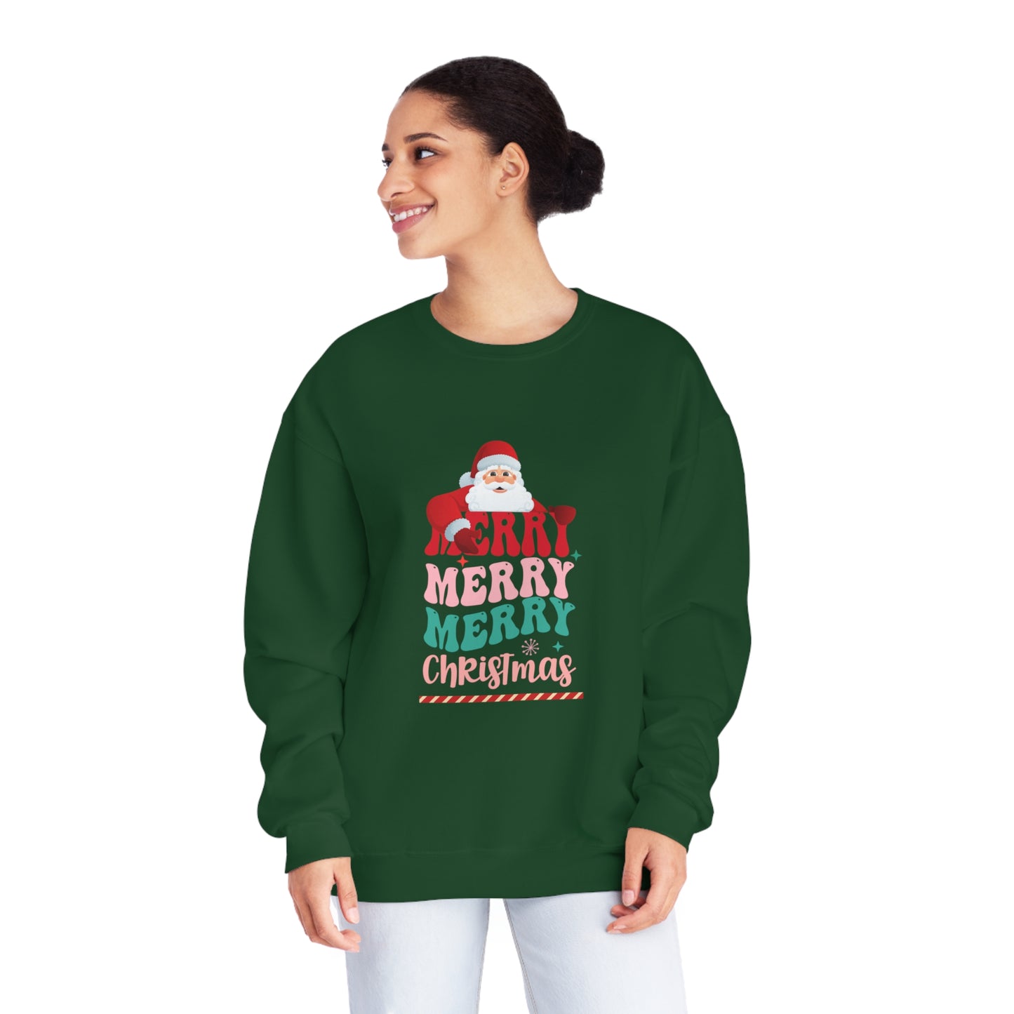 Merry Merry Christmas Unisex NuBlend® Crewneck Sweatshirt