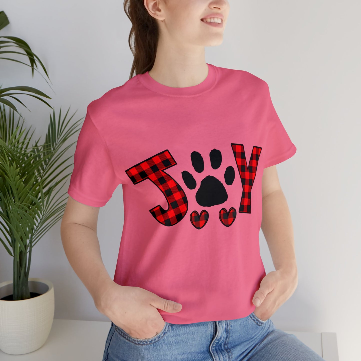 Joy Paw Print Unisex Jersey Short Sleeve Tee