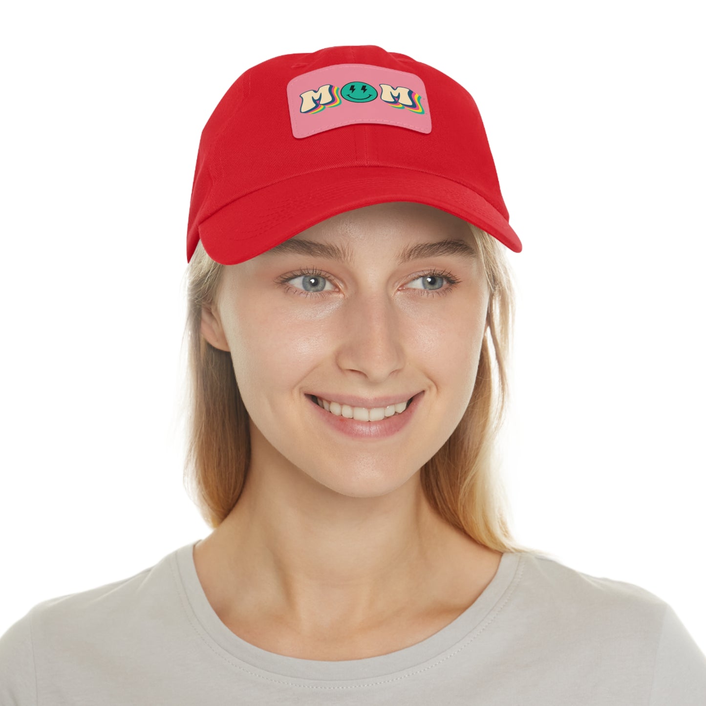 Mom Hat with Leather Patch (Rectangle)