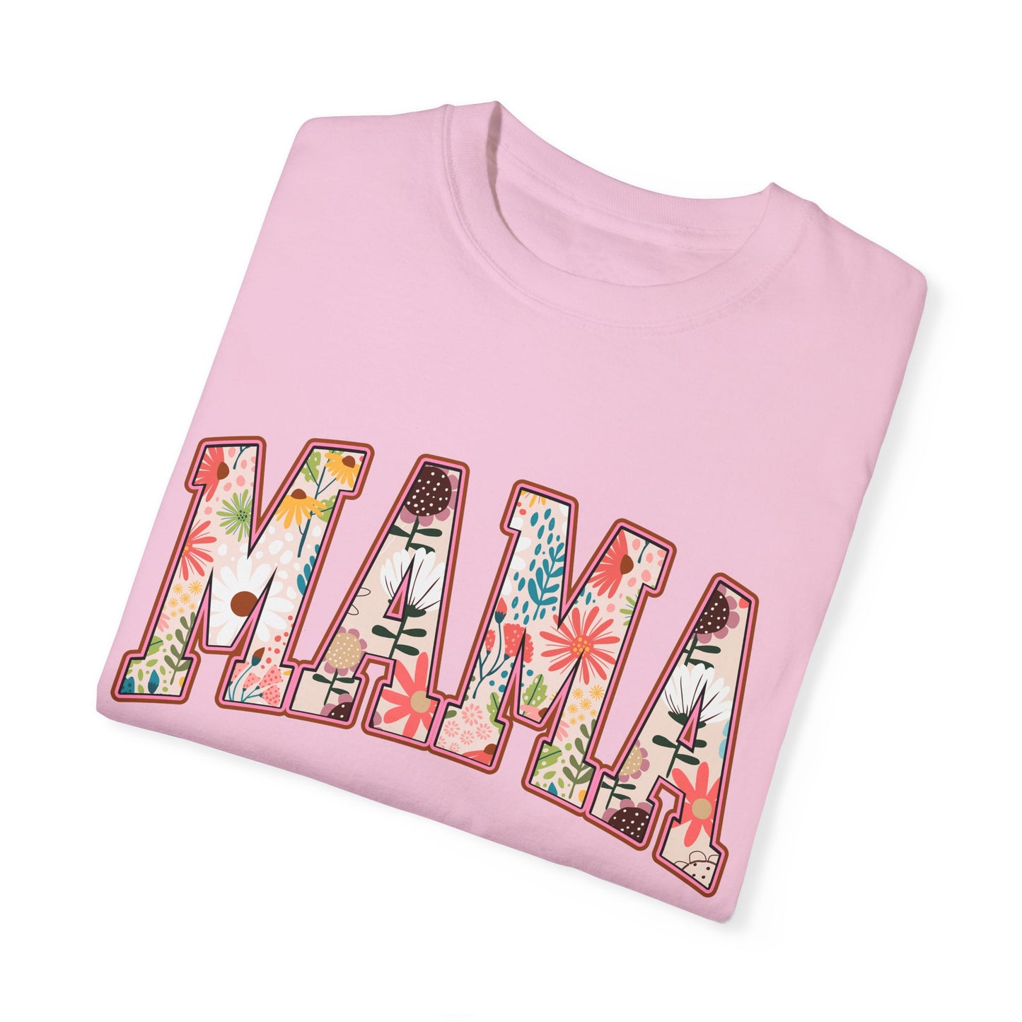 Mama Floral Unisex Garment-Dyed T-shirt
