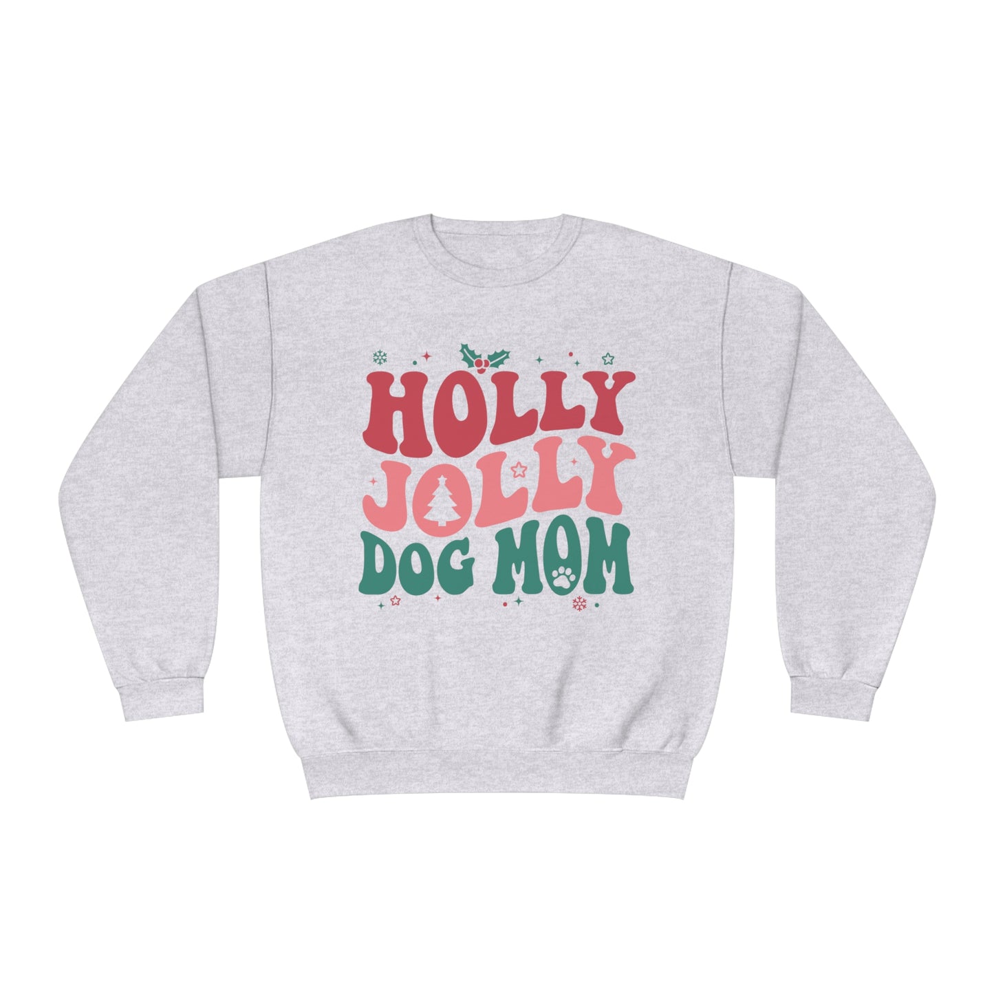 Holly Jolly Dog Mom Unisex NuBlend® Crewneck Sweatshirt