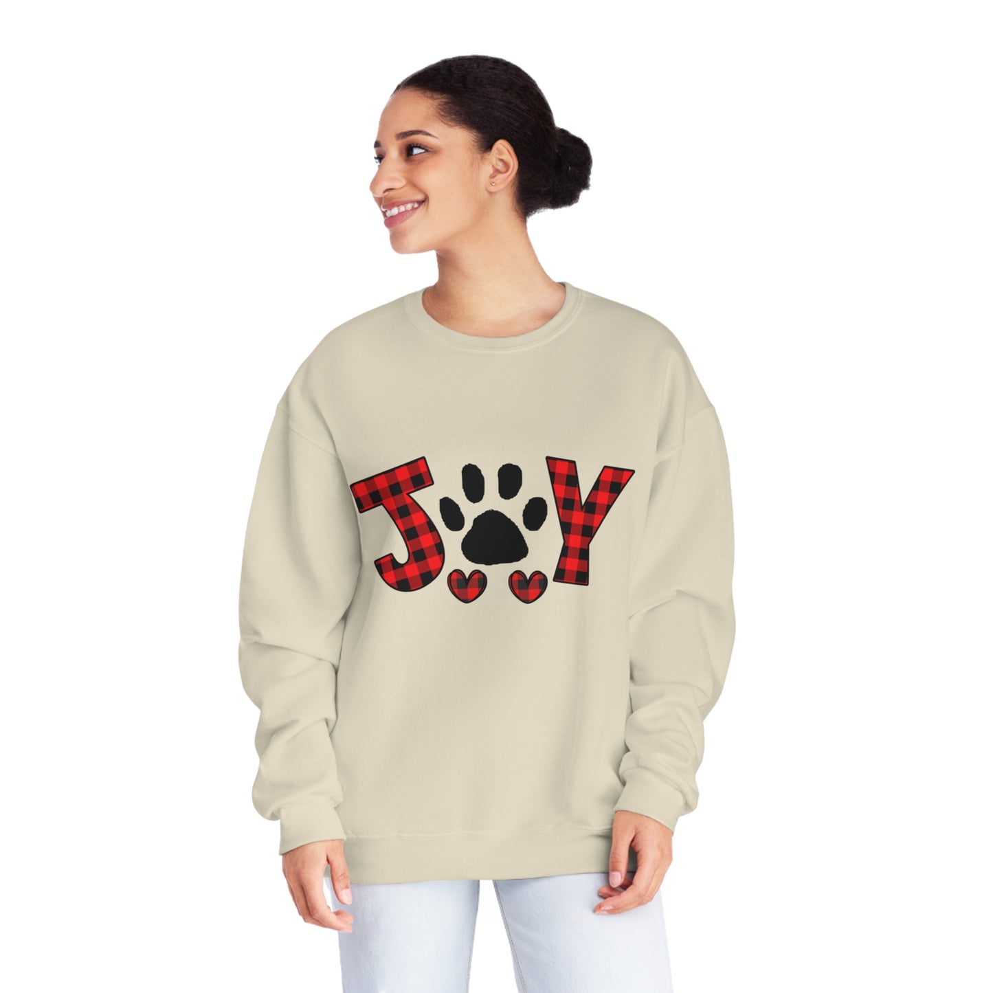 Joy Dog Paw Print Unisex NuBlend® Crewneck Sweatshirt