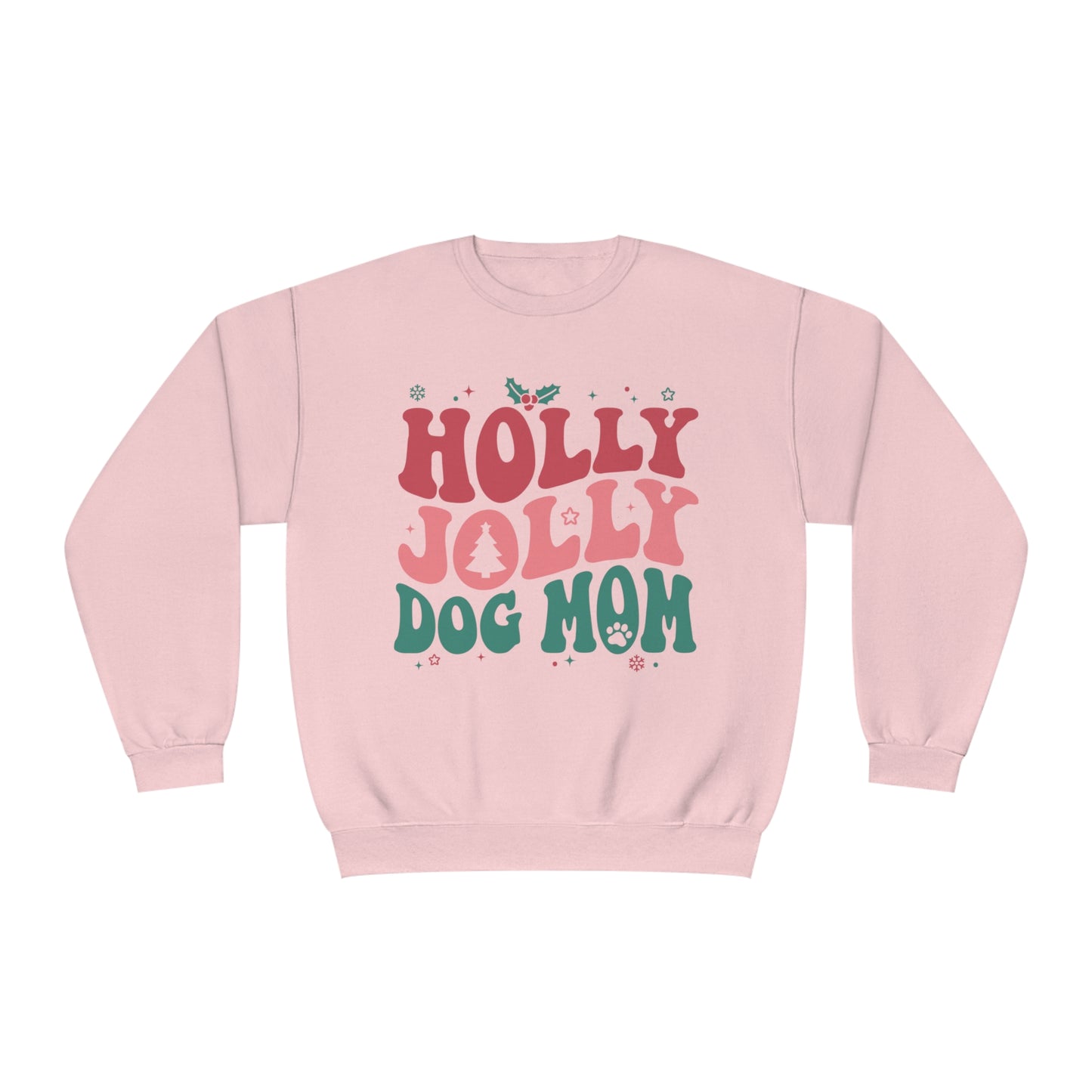 Holly Jolly Dog Mom Unisex NuBlend® Crewneck Sweatshirt