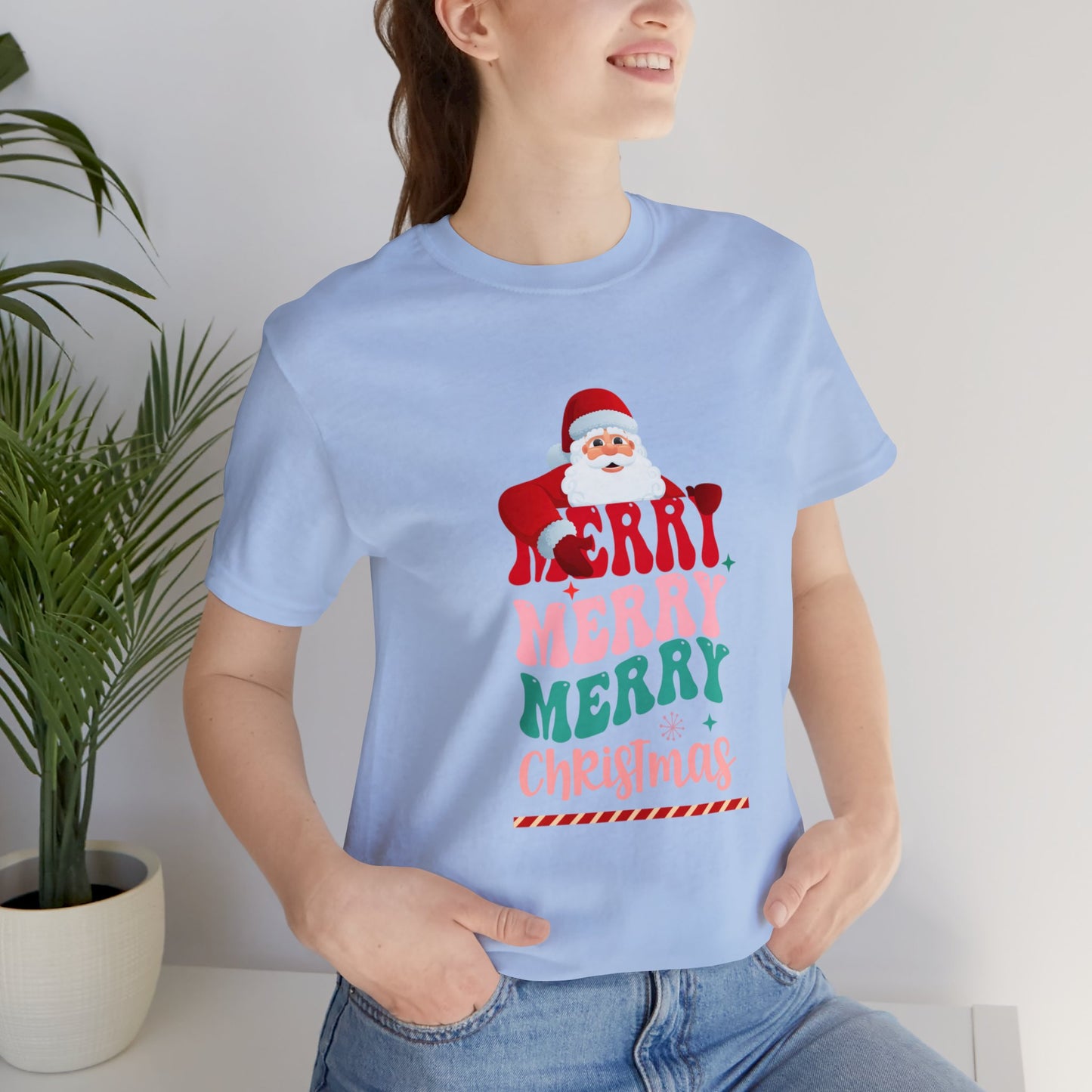 Merry Merry Christmas Unisex Jersey Short Sleeve Tee