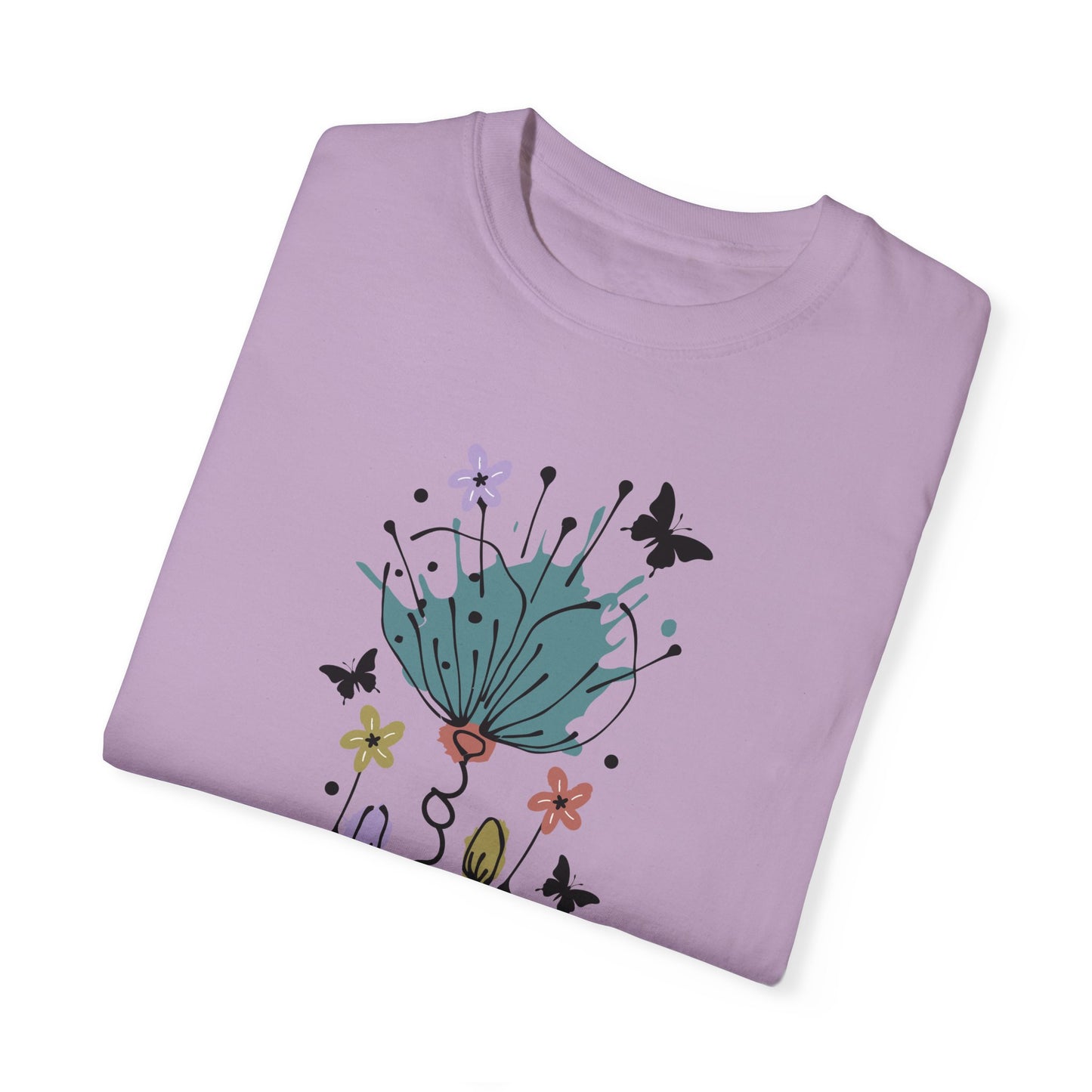 Mama Floral Unisex Garment-Dyed T-shirt