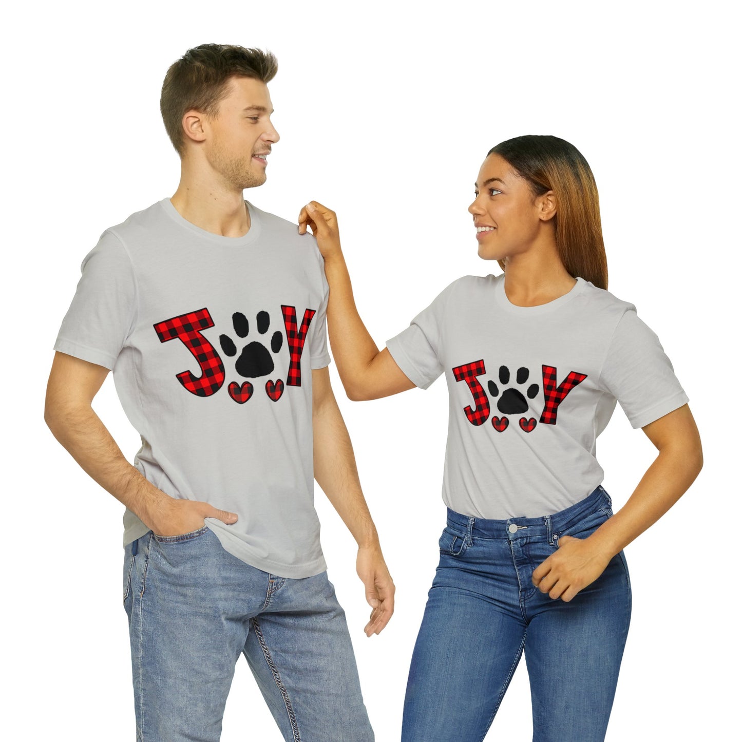 Joy Paw Print Unisex Jersey Short Sleeve Tee