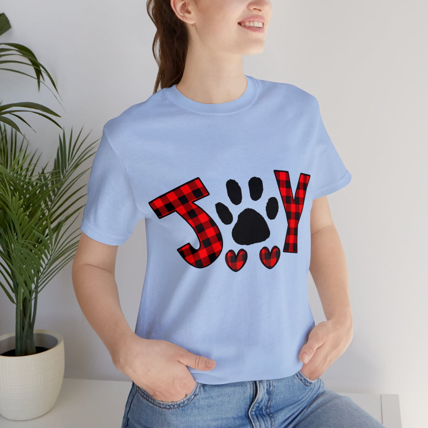 Joy Paw Print Unisex Jersey Short Sleeve Tee