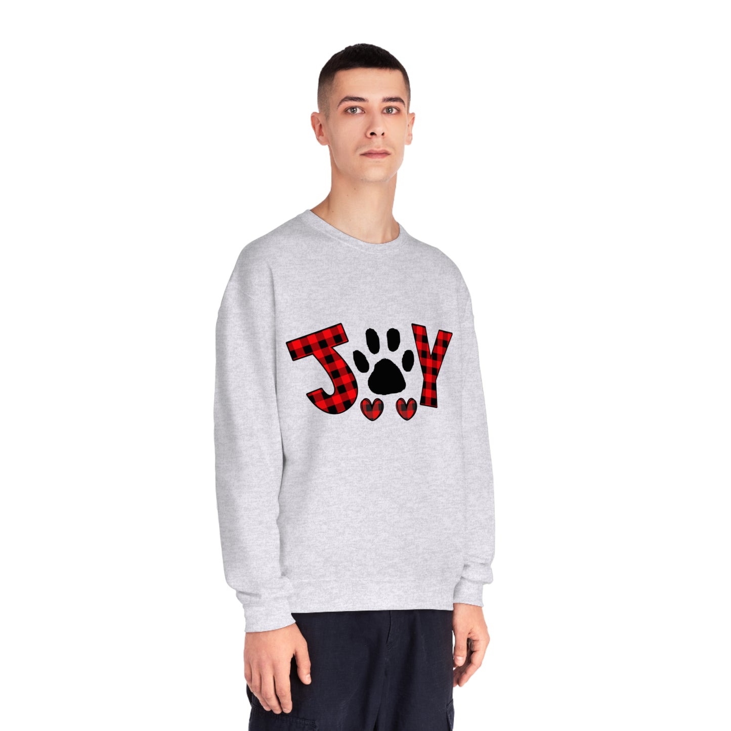 Joy Dog Paw Print Unisex NuBlend® Crewneck Sweatshirt