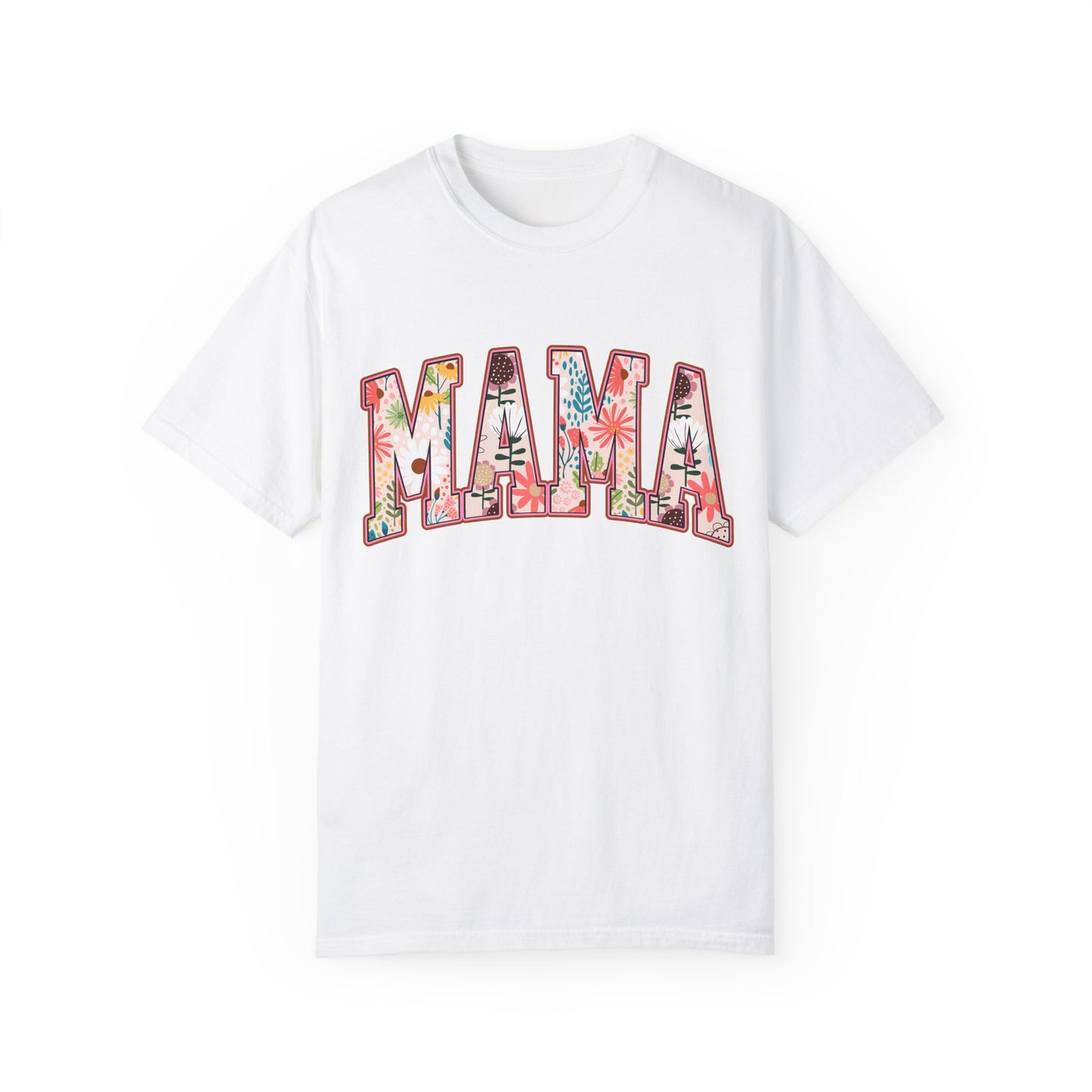 Mama Floral Unisex Garment-Dyed T-shirt