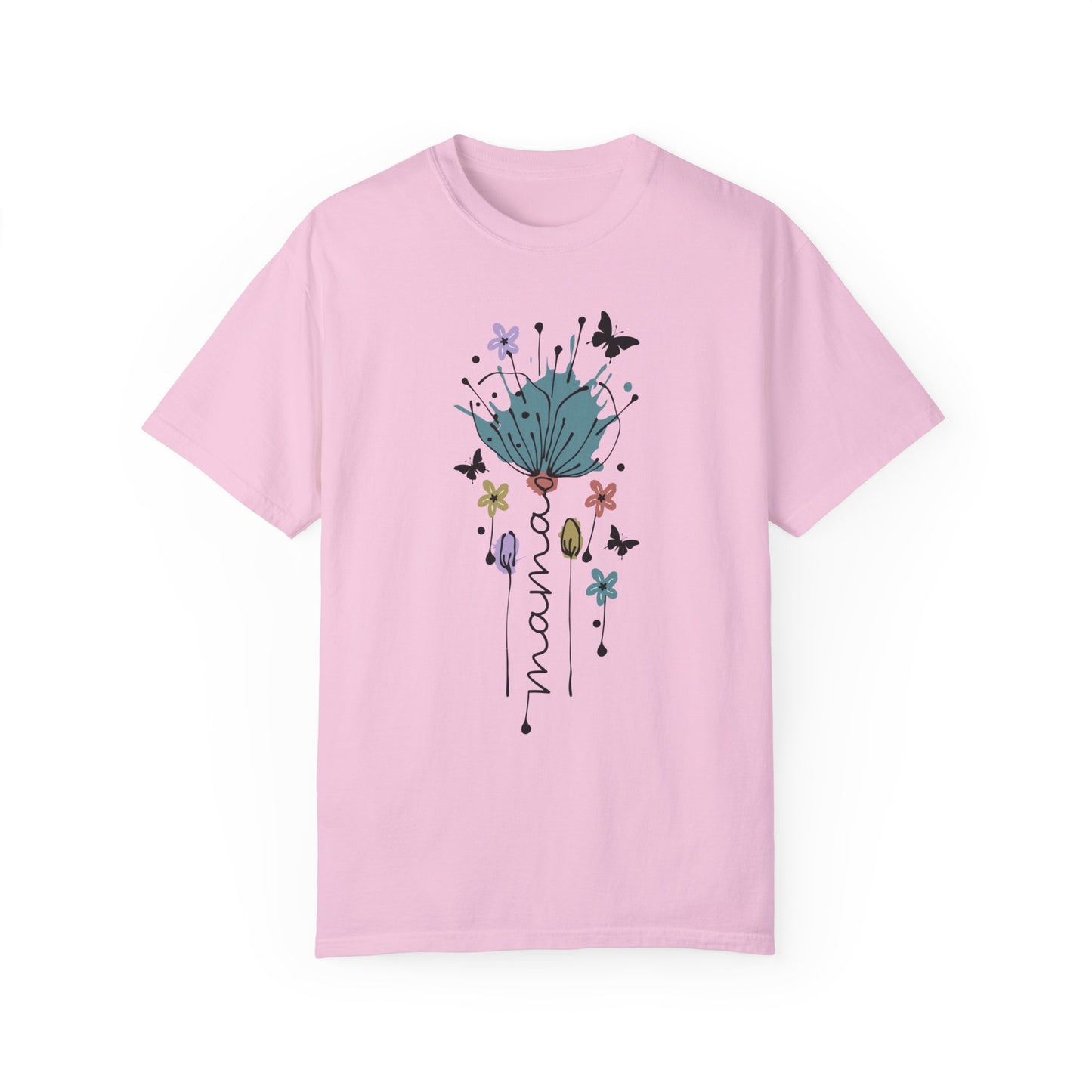 Mama Floral Unisex Garment-Dyed T-shirt