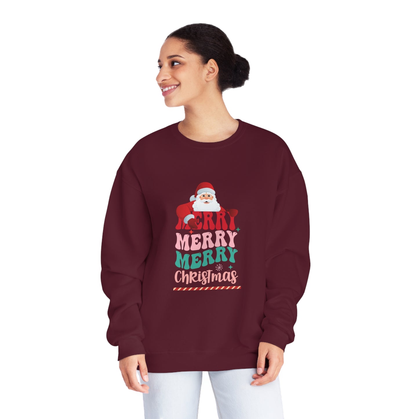 Merry Merry Christmas Unisex NuBlend® Crewneck Sweatshirt