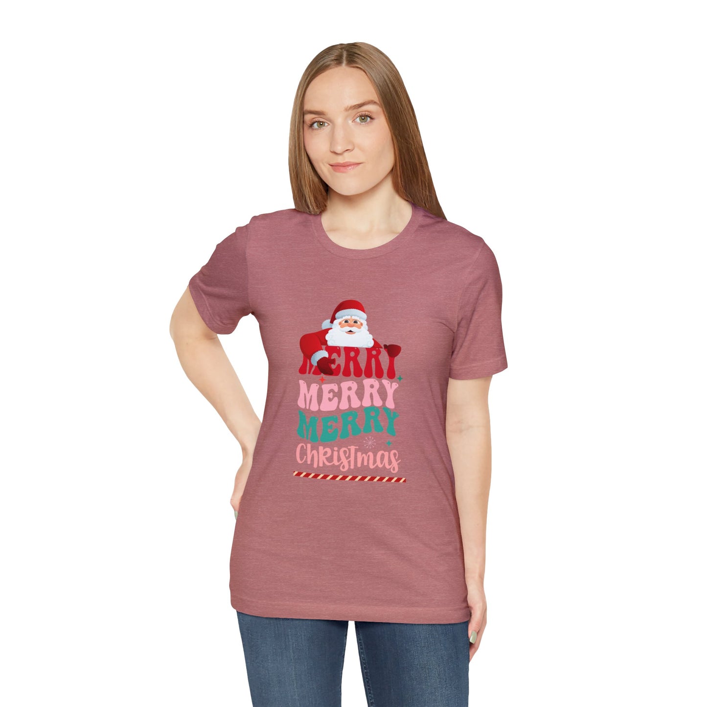 Merry Merry Christmas Unisex Jersey Short Sleeve Tee