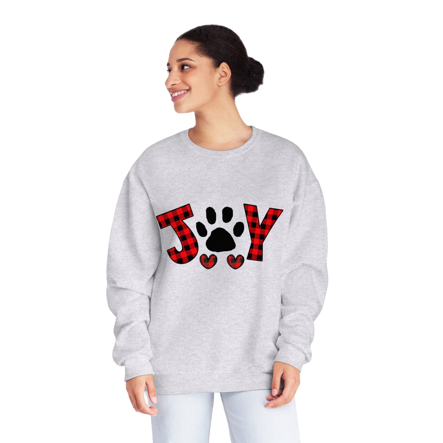 Joy Dog Paw Print Unisex NuBlend® Crewneck Sweatshirt