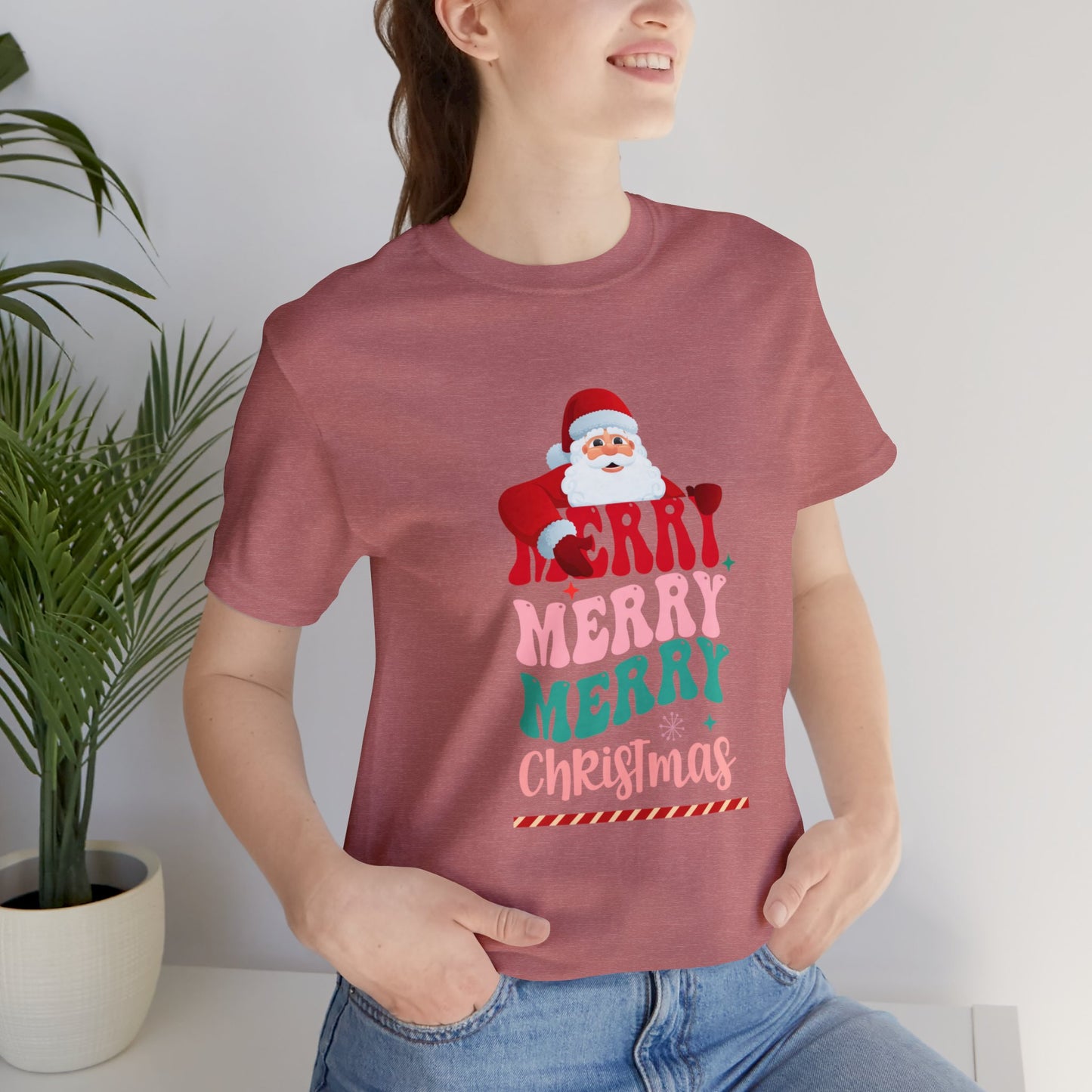 Merry Merry Christmas Unisex Jersey Short Sleeve Tee