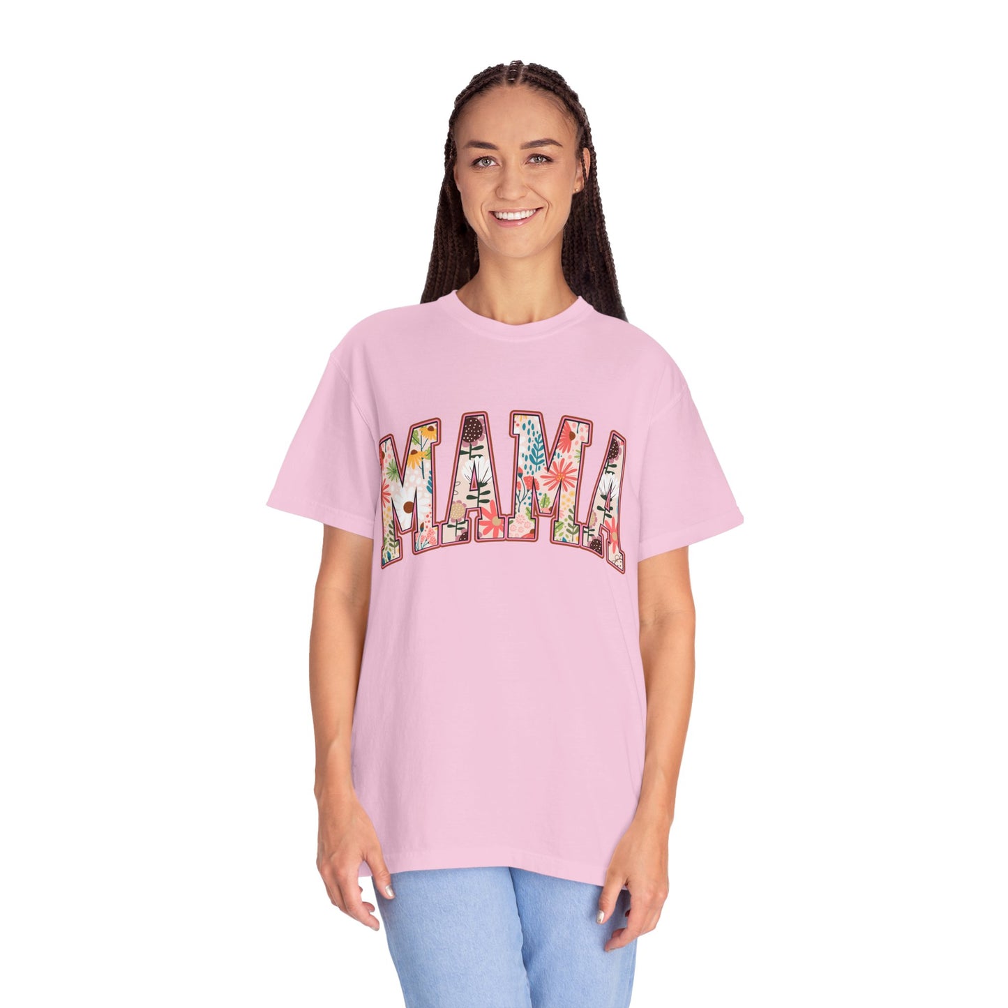 Mama Floral Unisex Garment-Dyed T-shirt