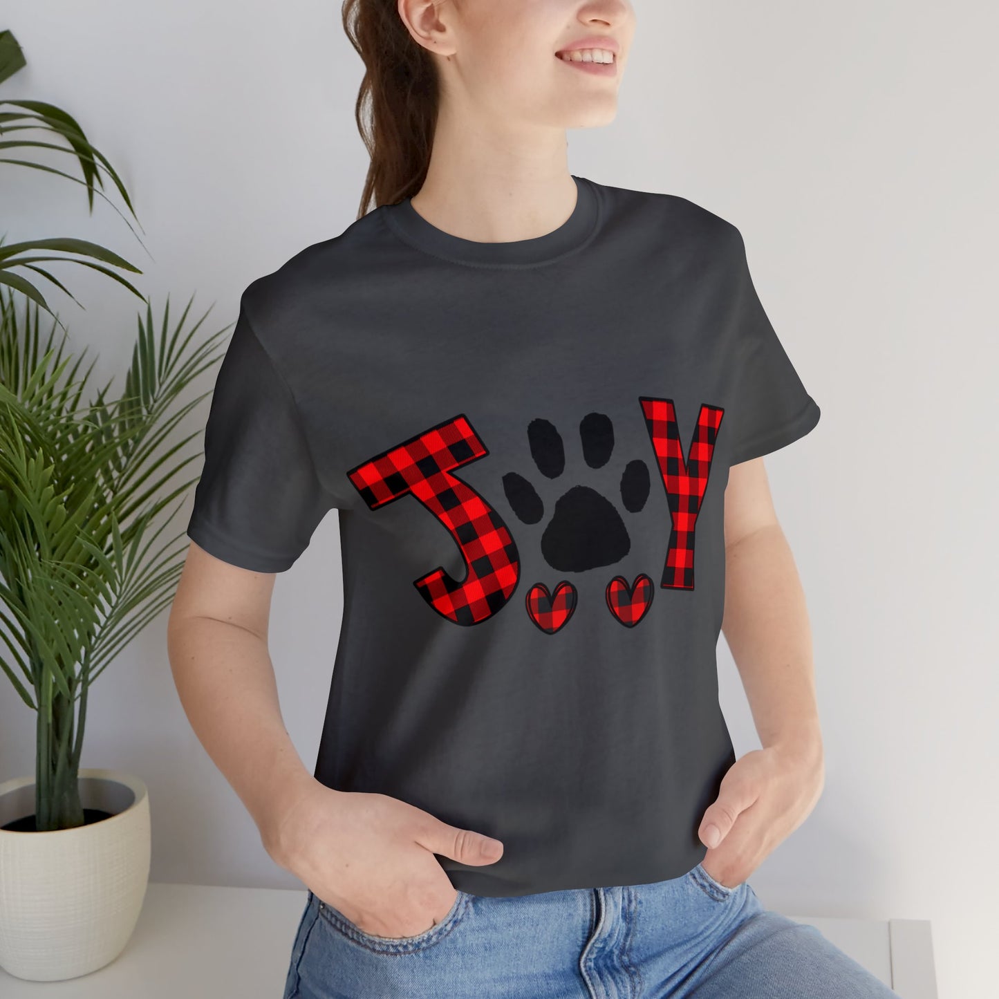 Joy Paw Print Unisex Jersey Short Sleeve Tee