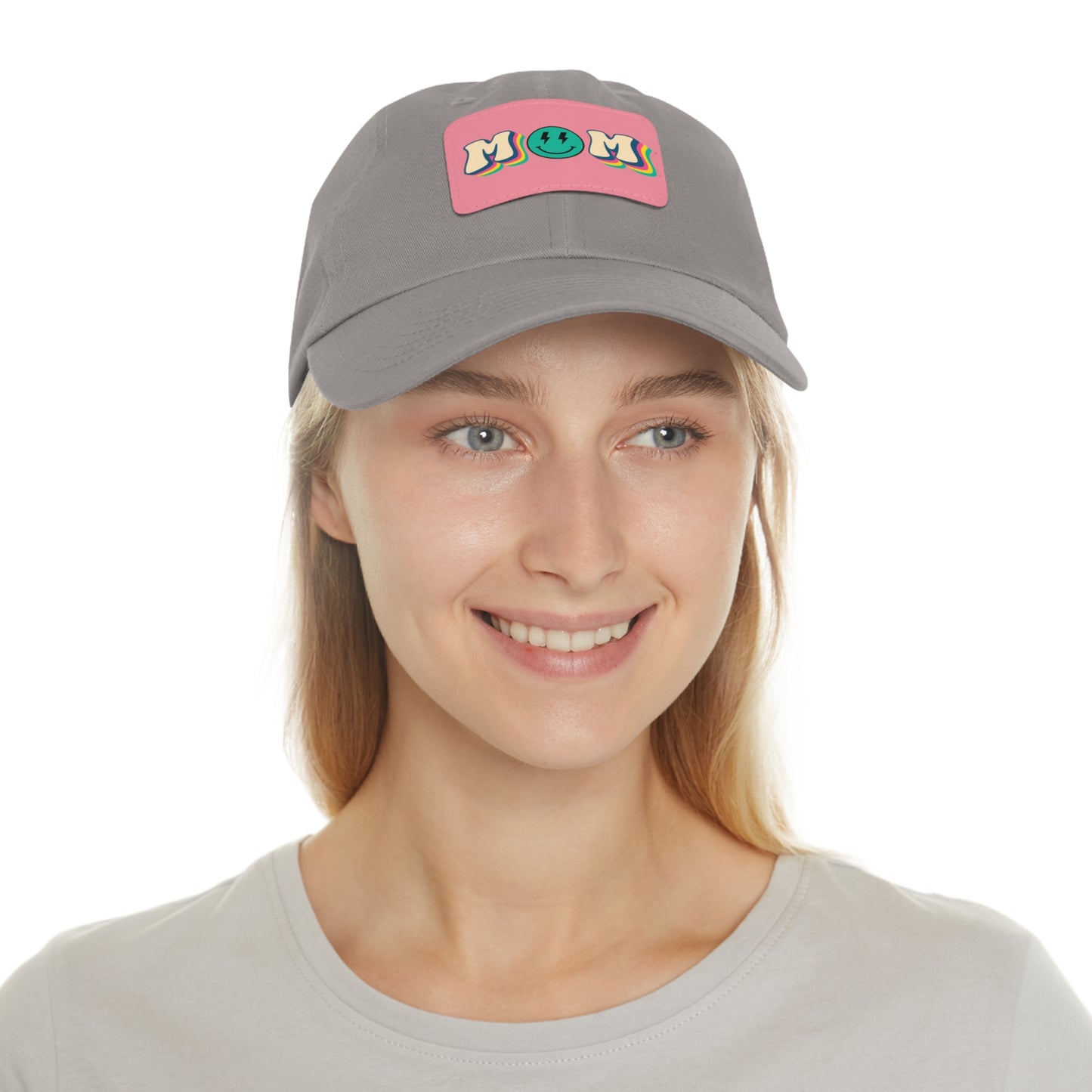 Mom Hat with Leather Patch (Rectangle)