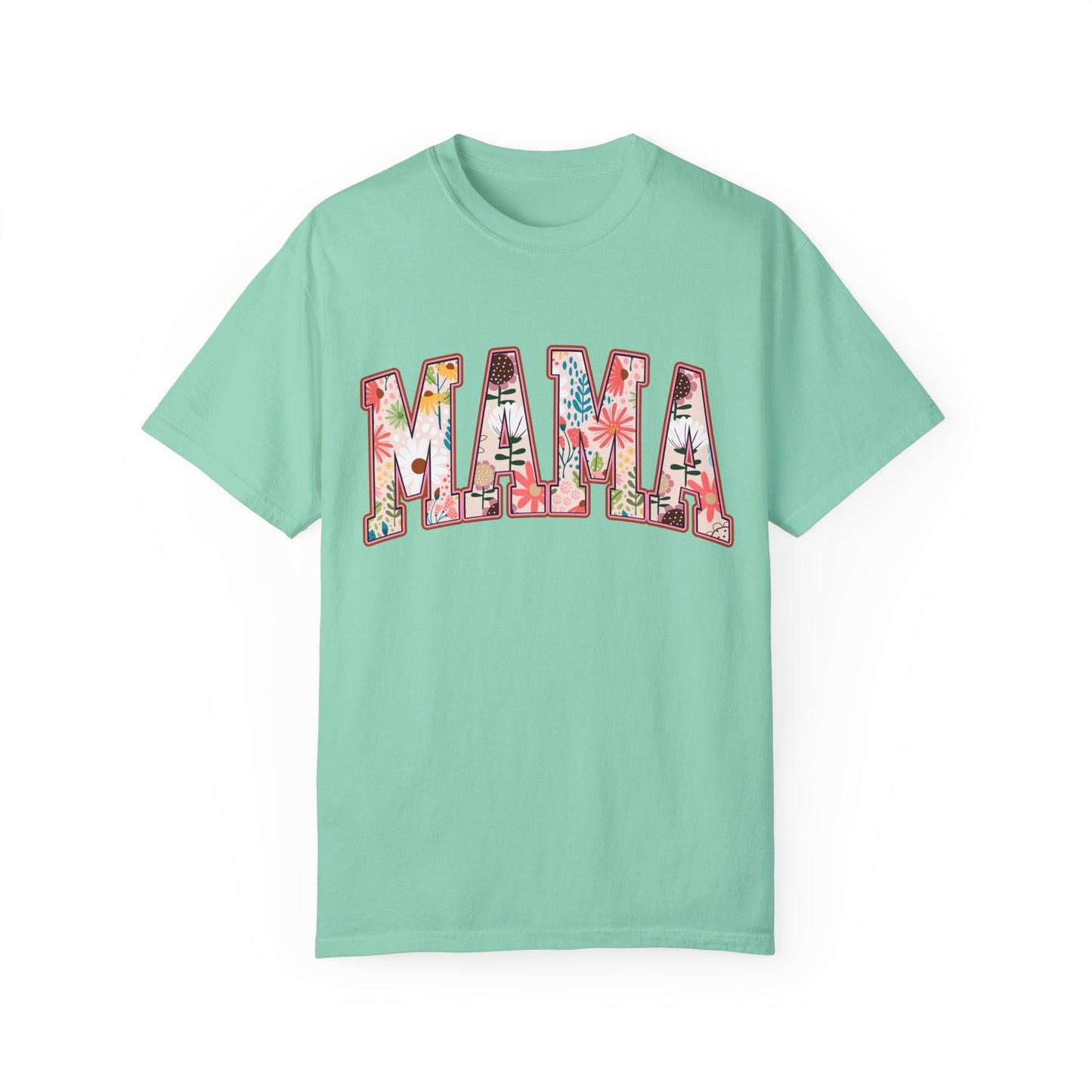 Mama Floral Unisex Garment-Dyed T-shirt