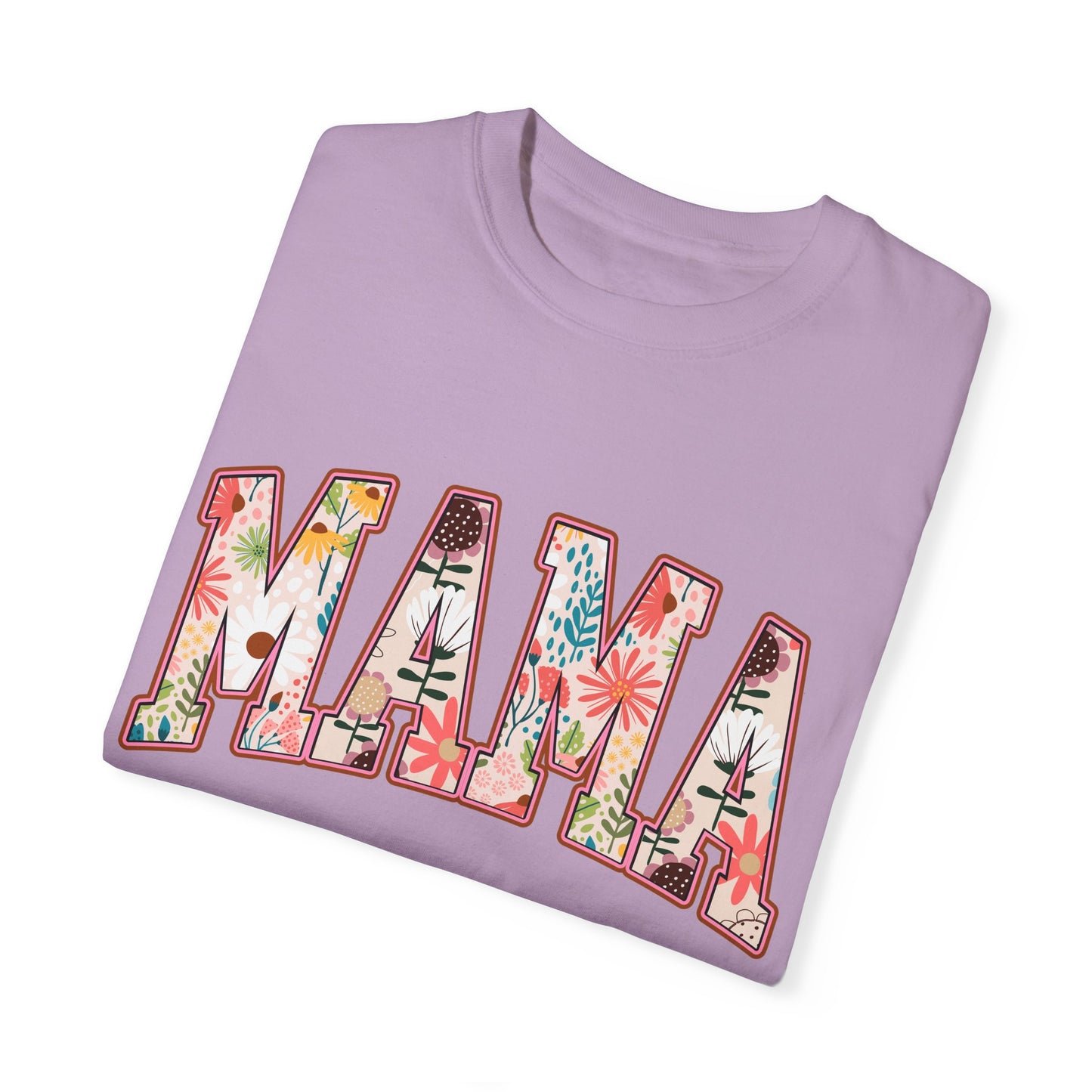 Mama Floral Unisex Garment-Dyed T-shirt
