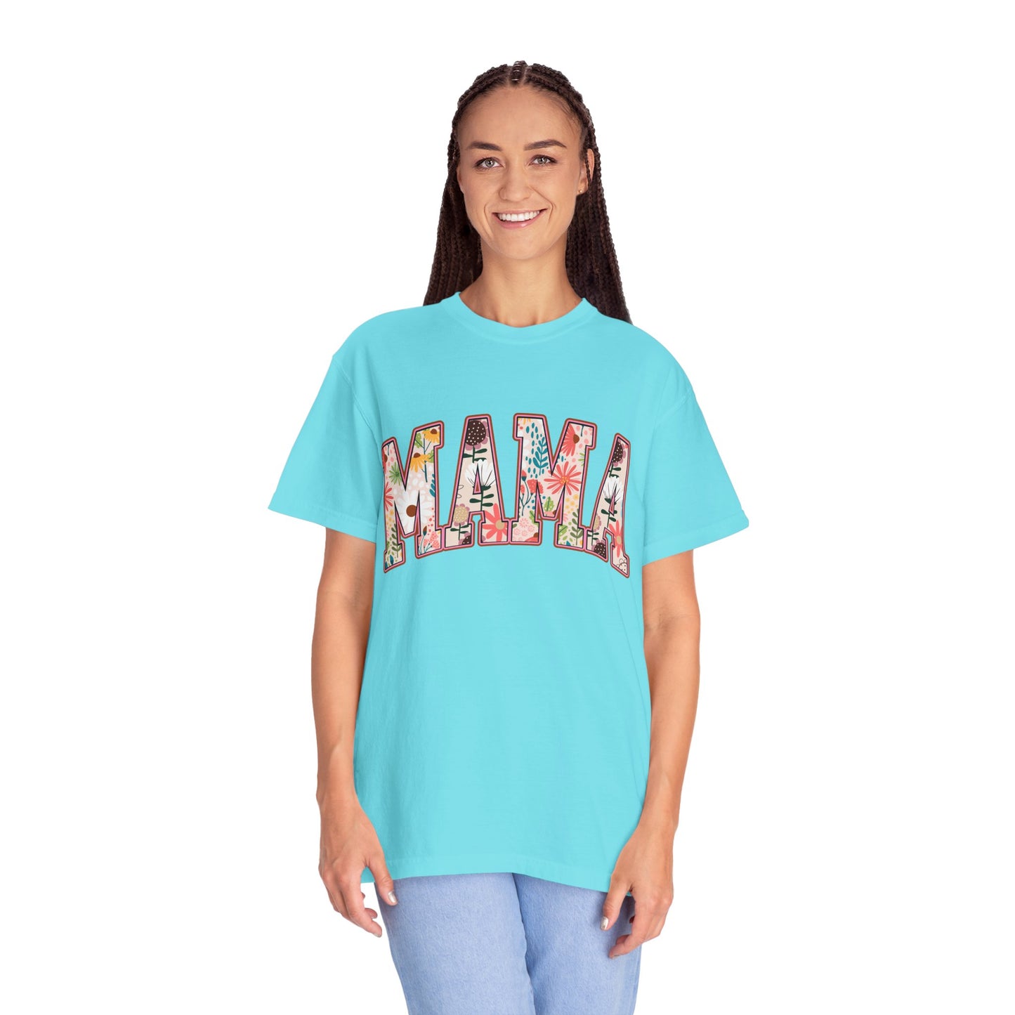 Mama Floral Unisex Garment-Dyed T-shirt