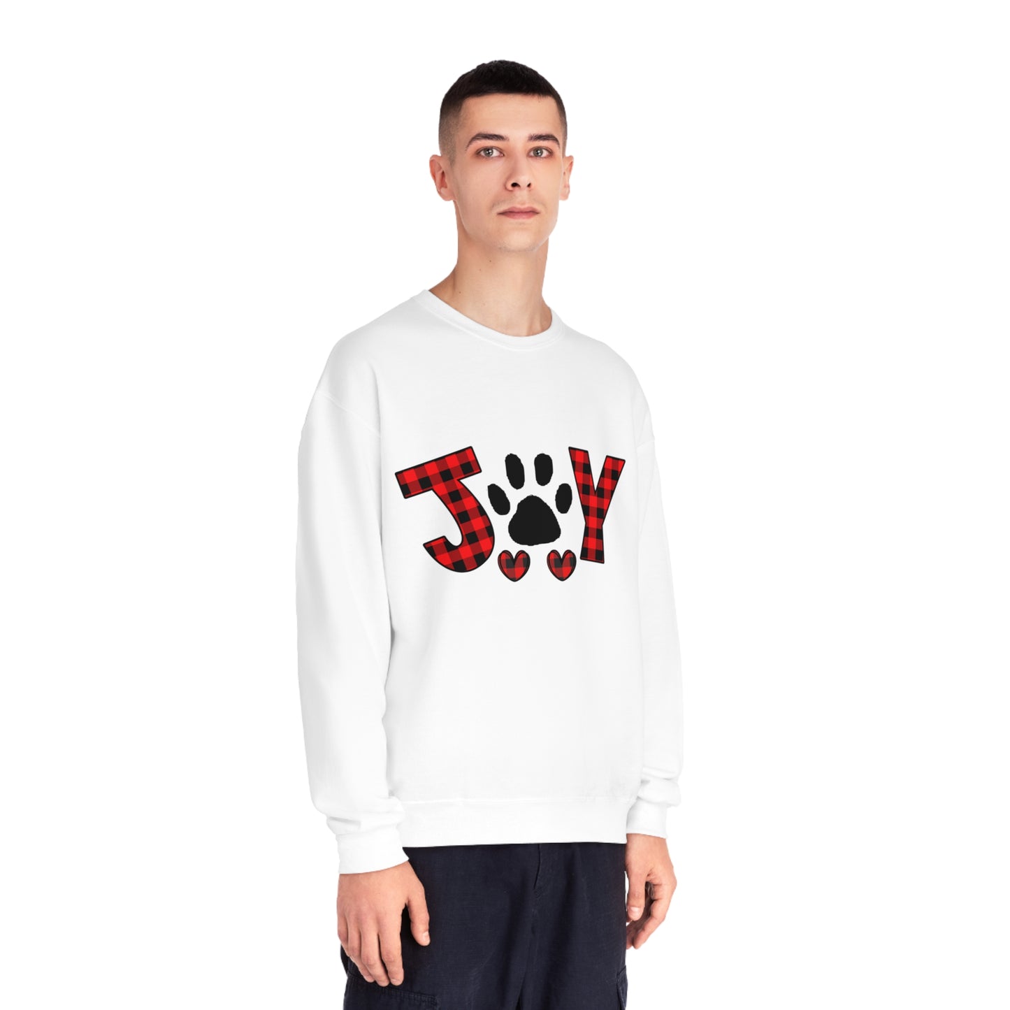 Joy Dog Paw Print Unisex NuBlend® Crewneck Sweatshirt