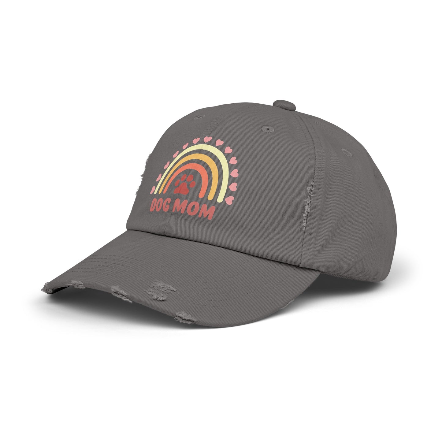Dog Mom Unisex Distressed Cap
