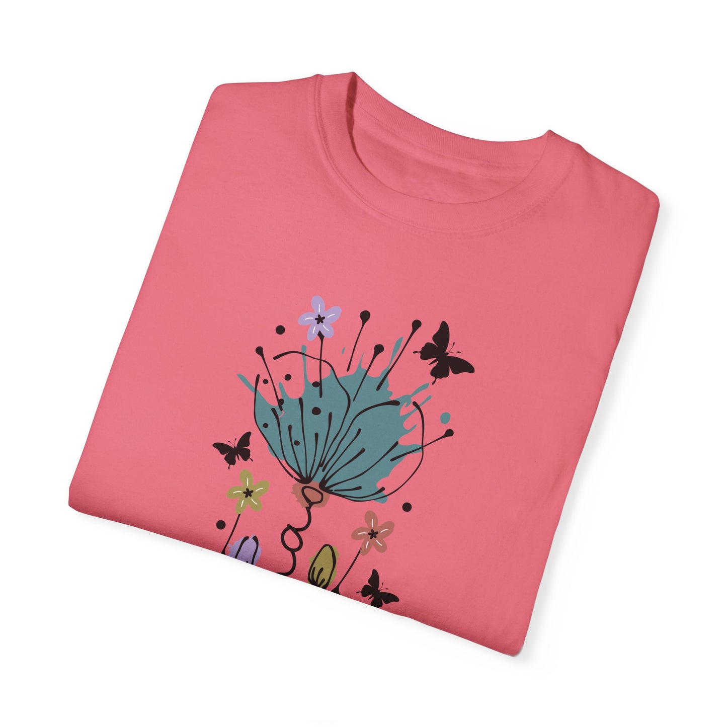 Mama Floral Unisex Garment-Dyed T-shirt