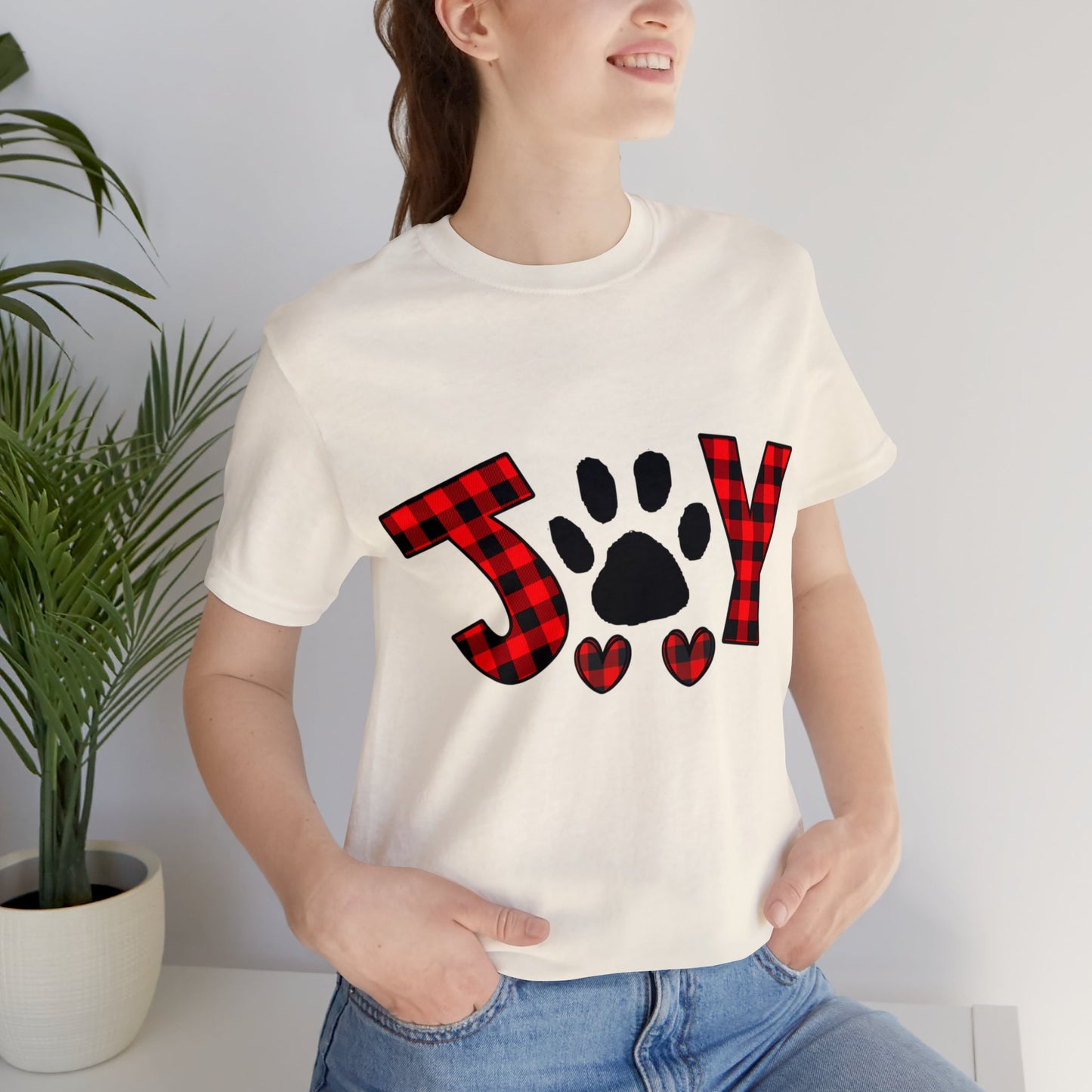 Joy Paw Print Unisex Jersey Short Sleeve Tee