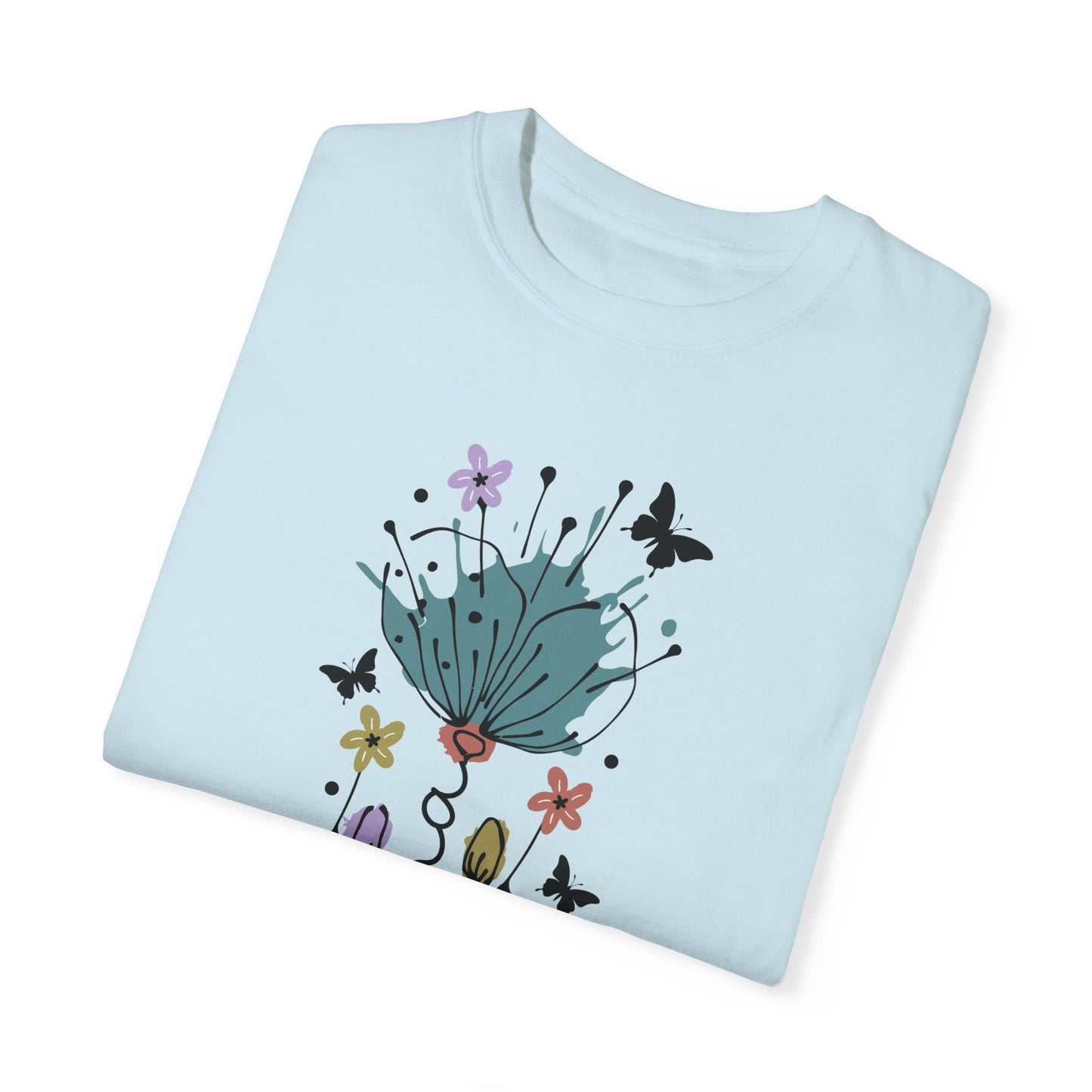 Mama Floral Unisex Garment-Dyed T-shirt