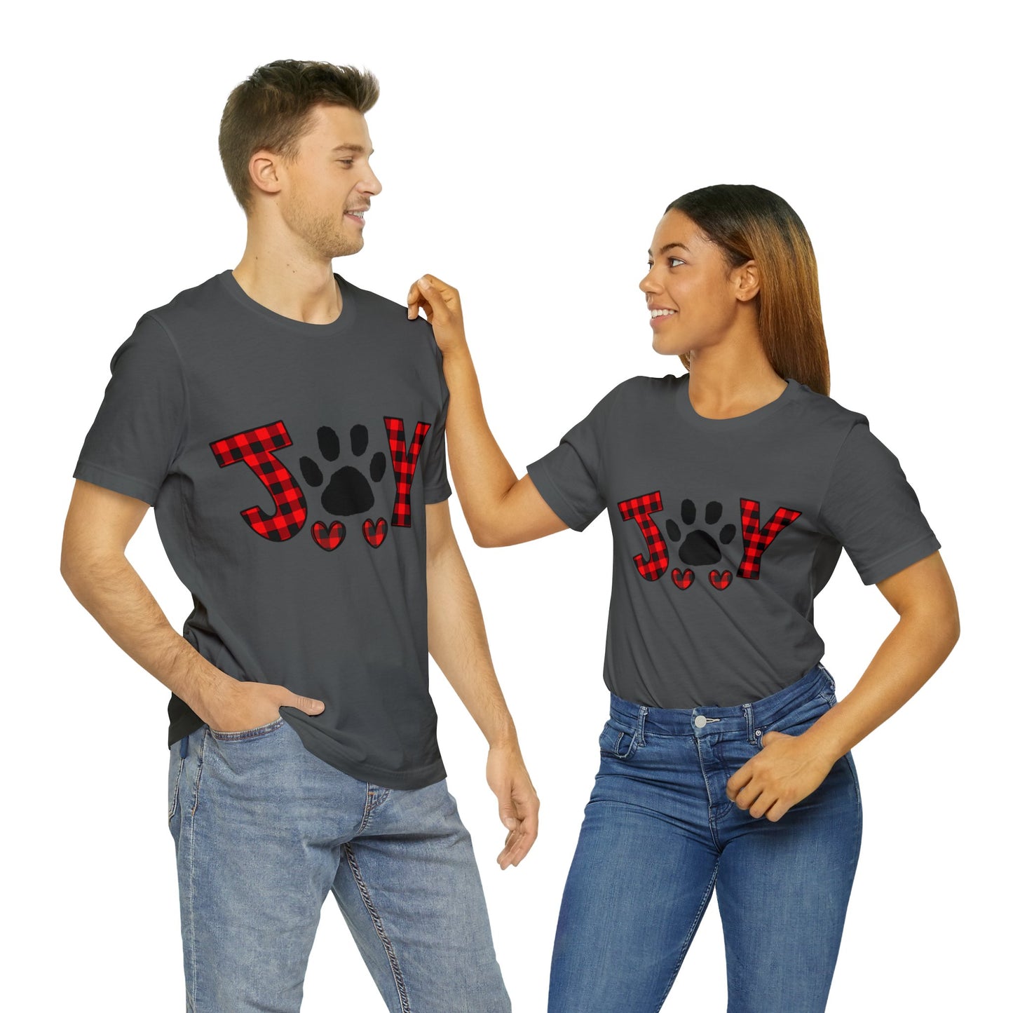 Joy Paw Print Unisex Jersey Short Sleeve Tee