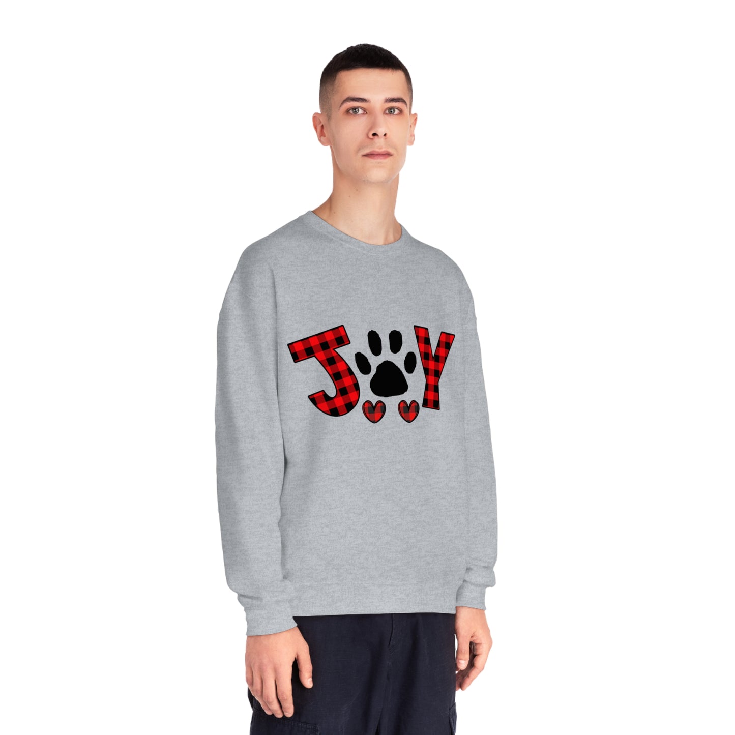 Joy Dog Paw Print Unisex NuBlend® Crewneck Sweatshirt