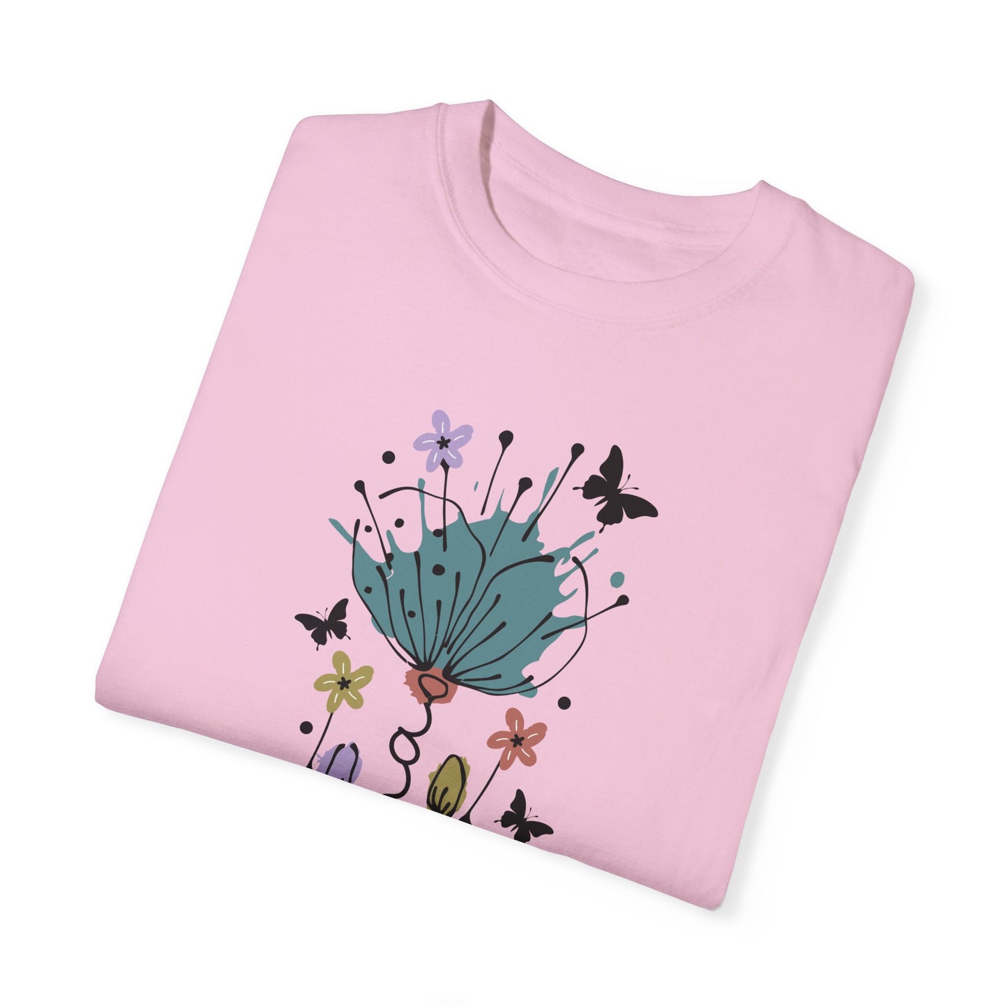 Mama Floral Unisex Garment-Dyed T-shirt