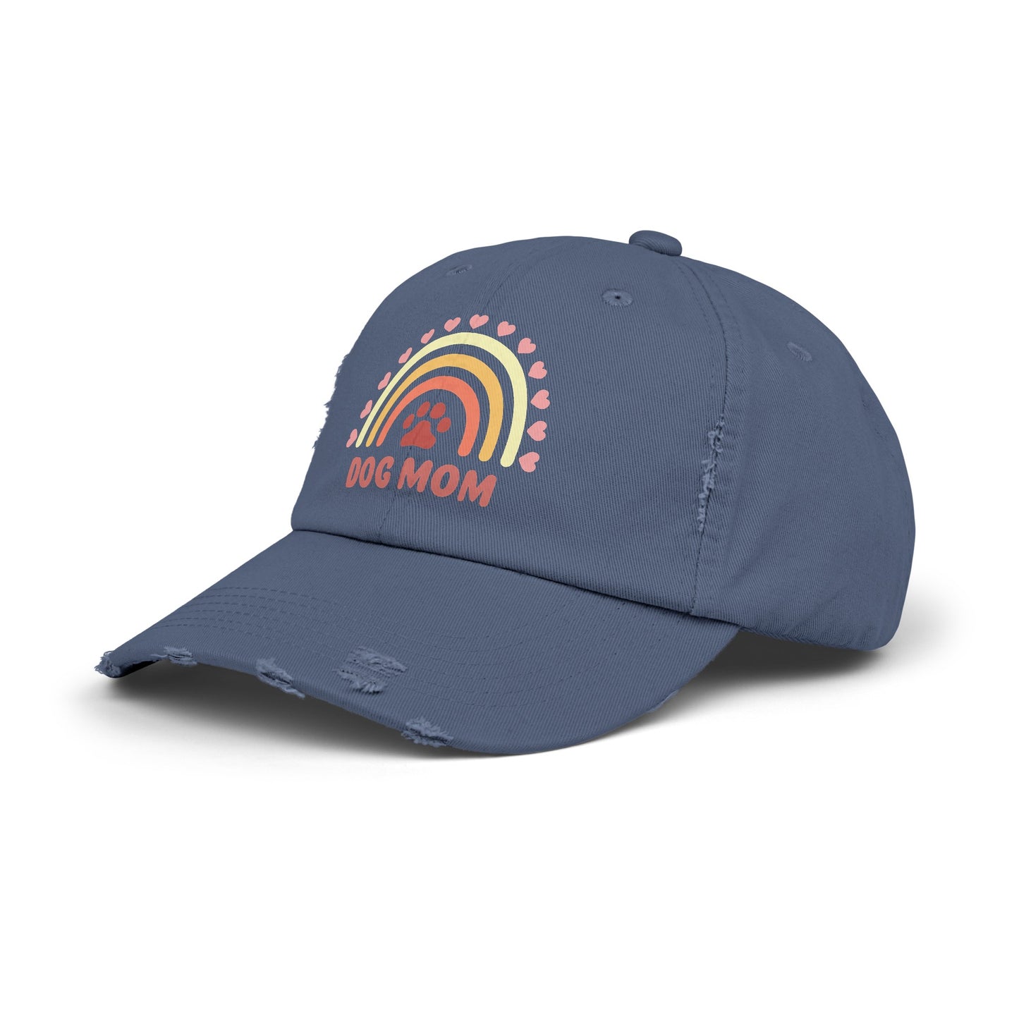 Dog Mom Unisex Distressed Cap