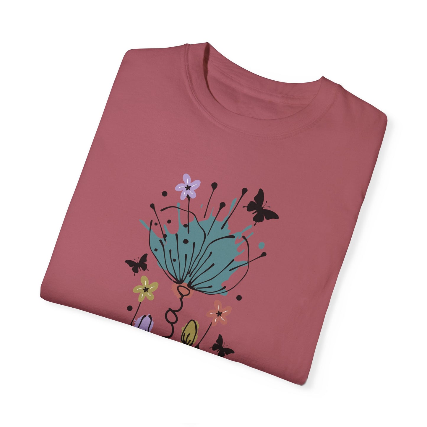 Mama Floral Unisex Garment-Dyed T-shirt