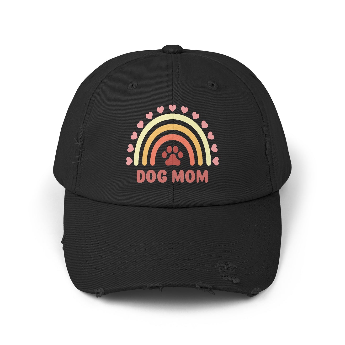 Dog Mom Unisex Distressed Cap