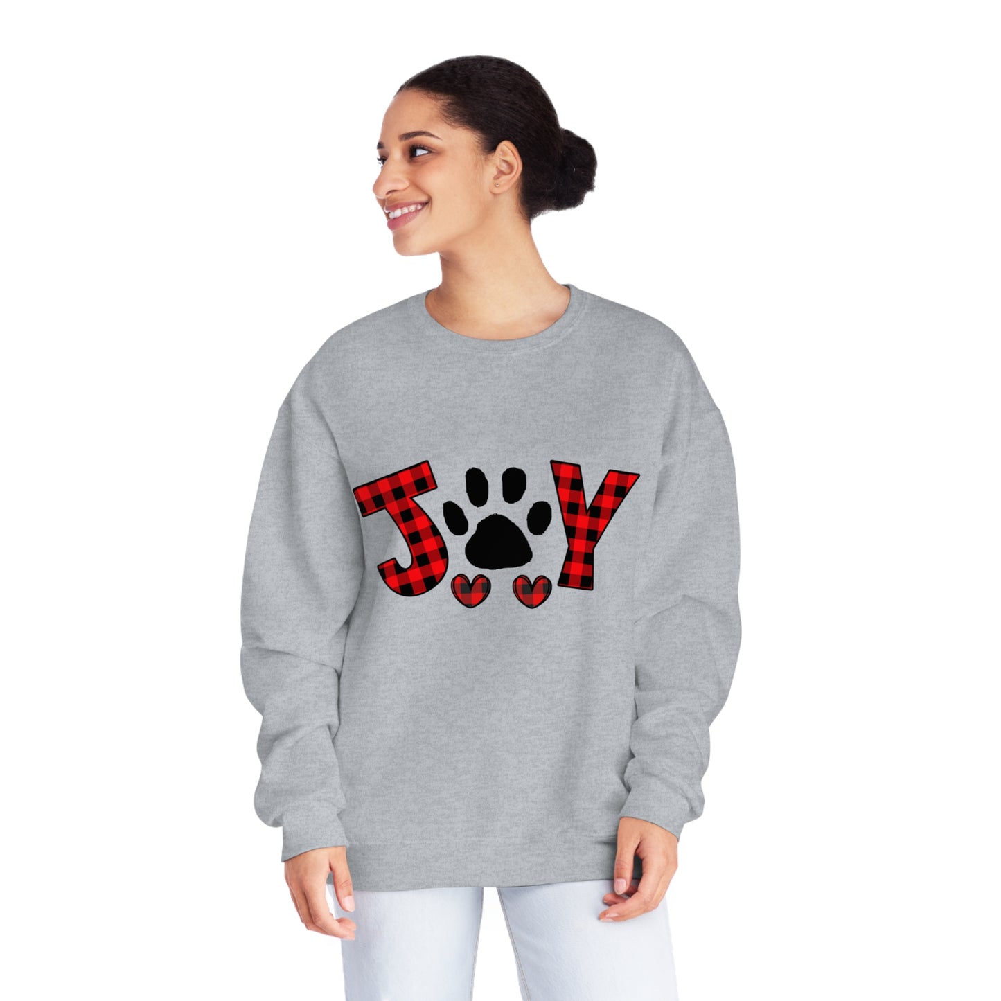 Joy Dog Paw Print Unisex NuBlend® Crewneck Sweatshirt