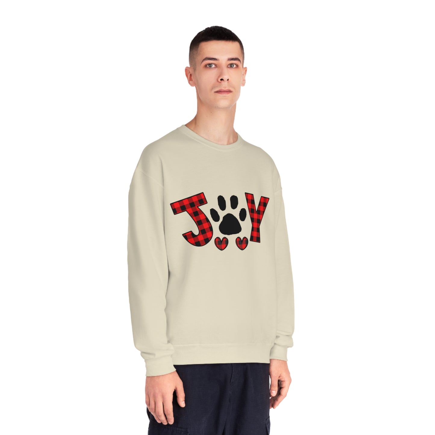 Joy Dog Paw Print Unisex NuBlend® Crewneck Sweatshirt