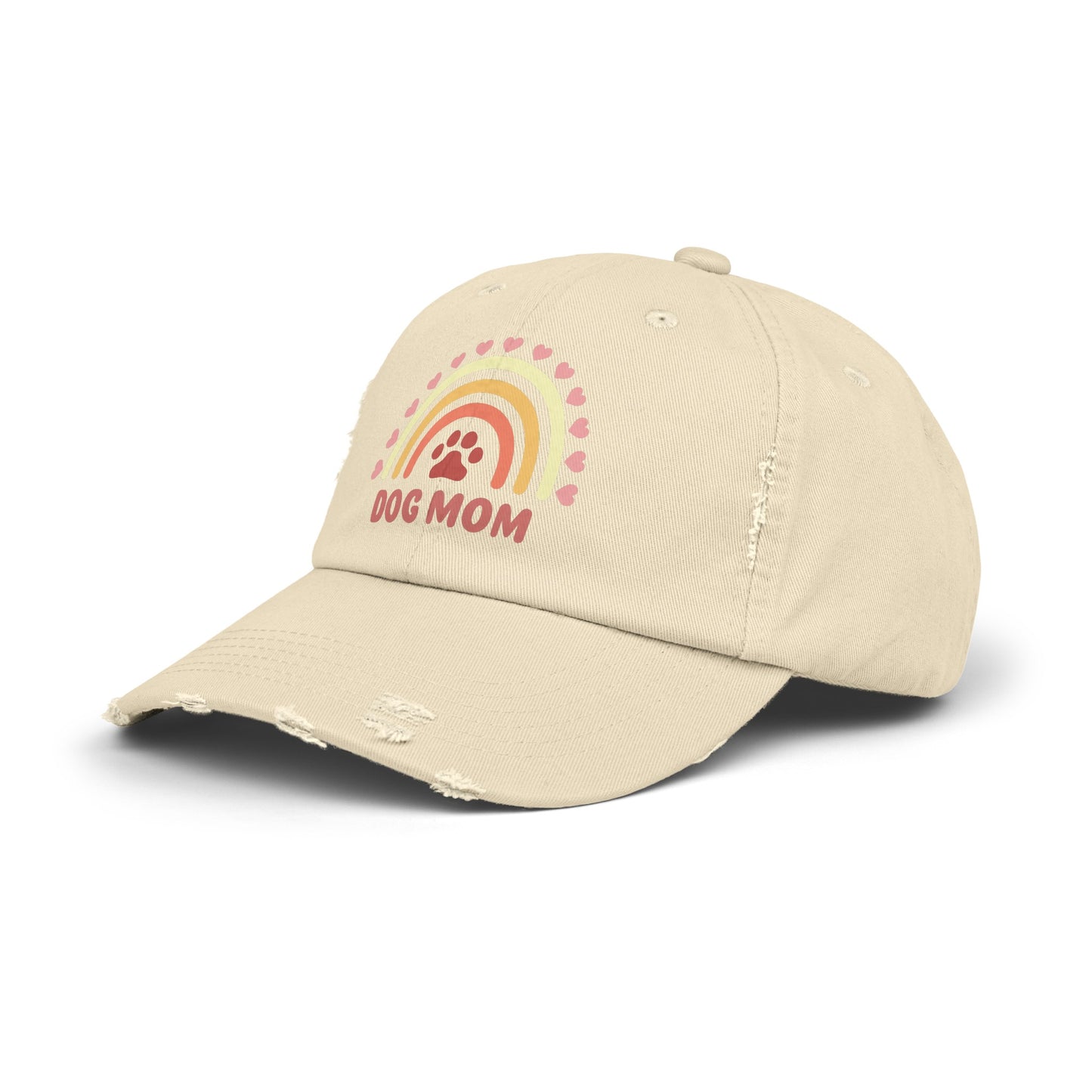 Dog Mom Unisex Distressed Cap