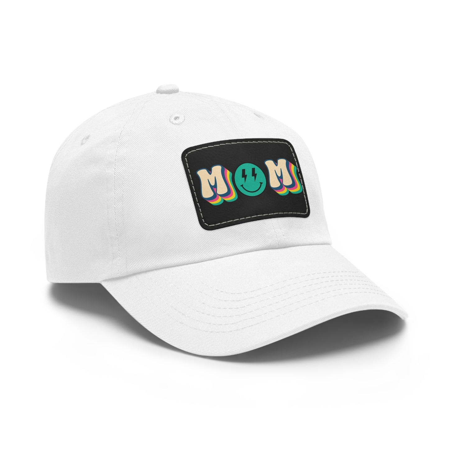 Mom Hat with Leather Patch (Rectangle)