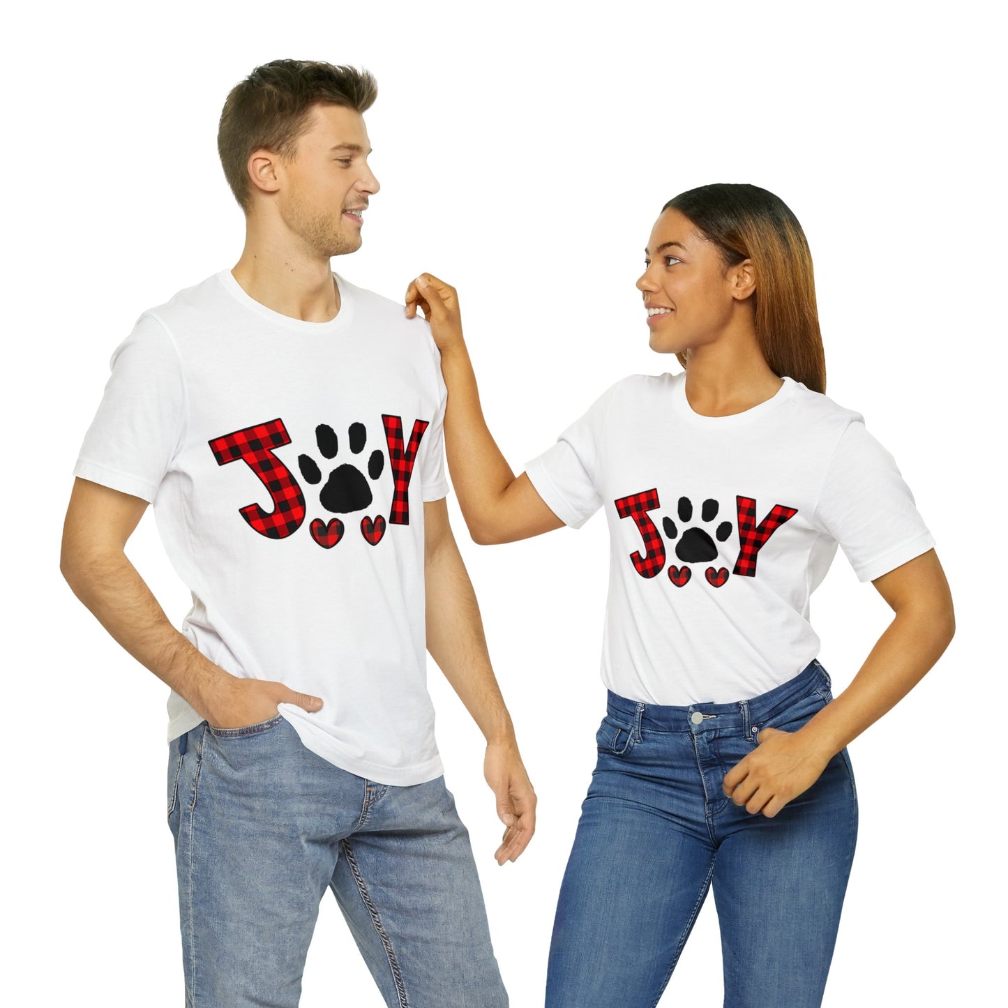 Joy Paw Print Unisex Jersey Short Sleeve Tee